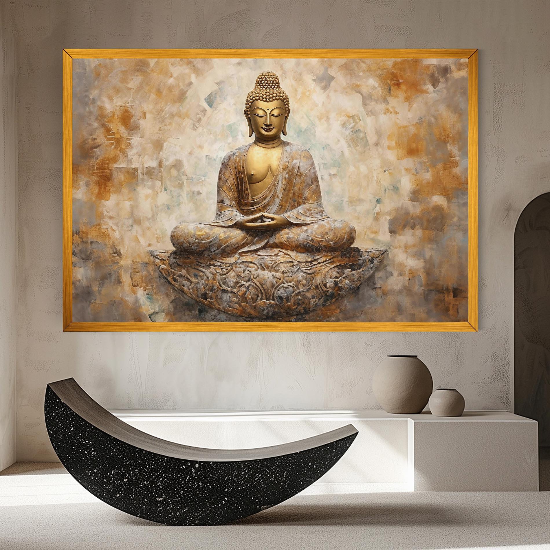 Obraz na Płótnie Cream Buddha Art mockup 8