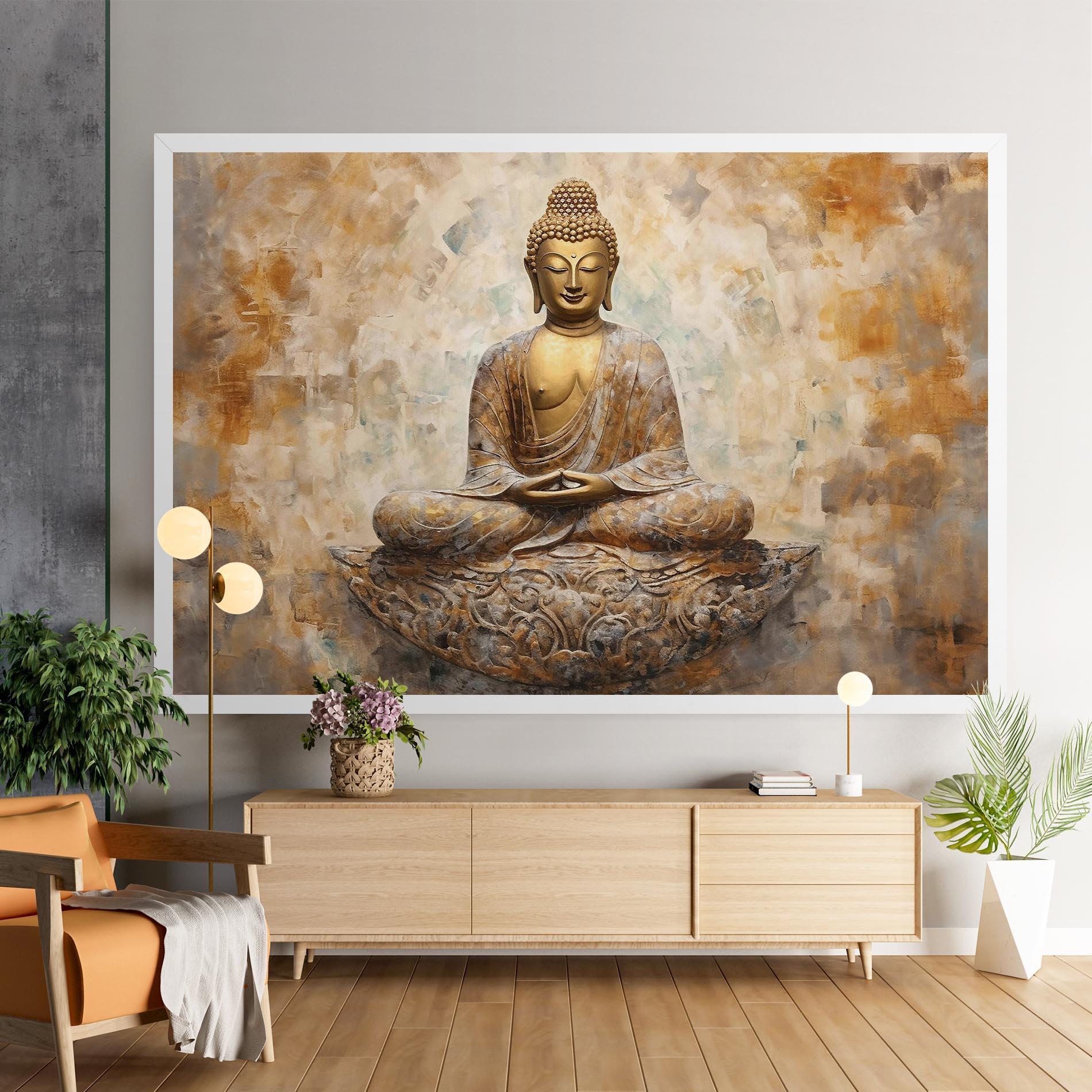 Obraz na Płótnie Cream Buddha Art mockup 9