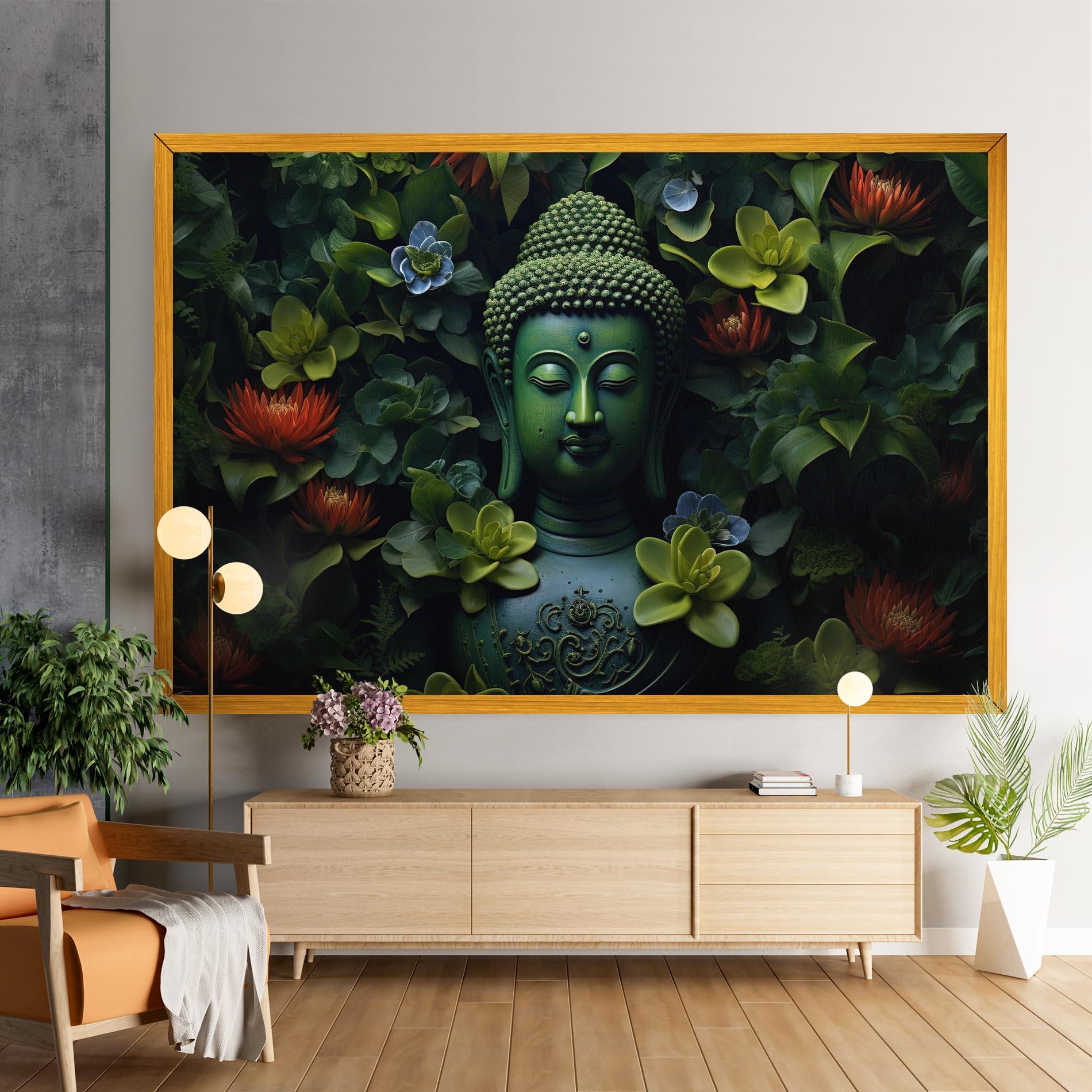 Obraz na Płótnie Blue Light Buddha mockup 9