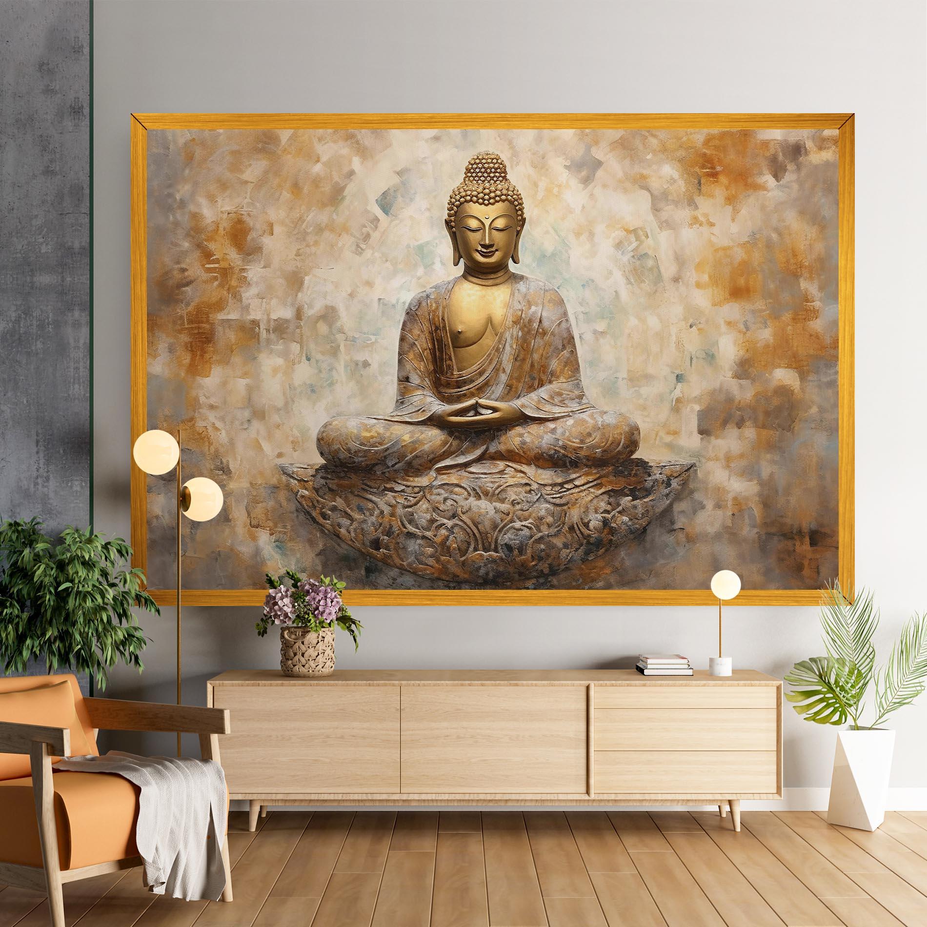Obraz na Płótnie Cream Buddha Art mockup 9