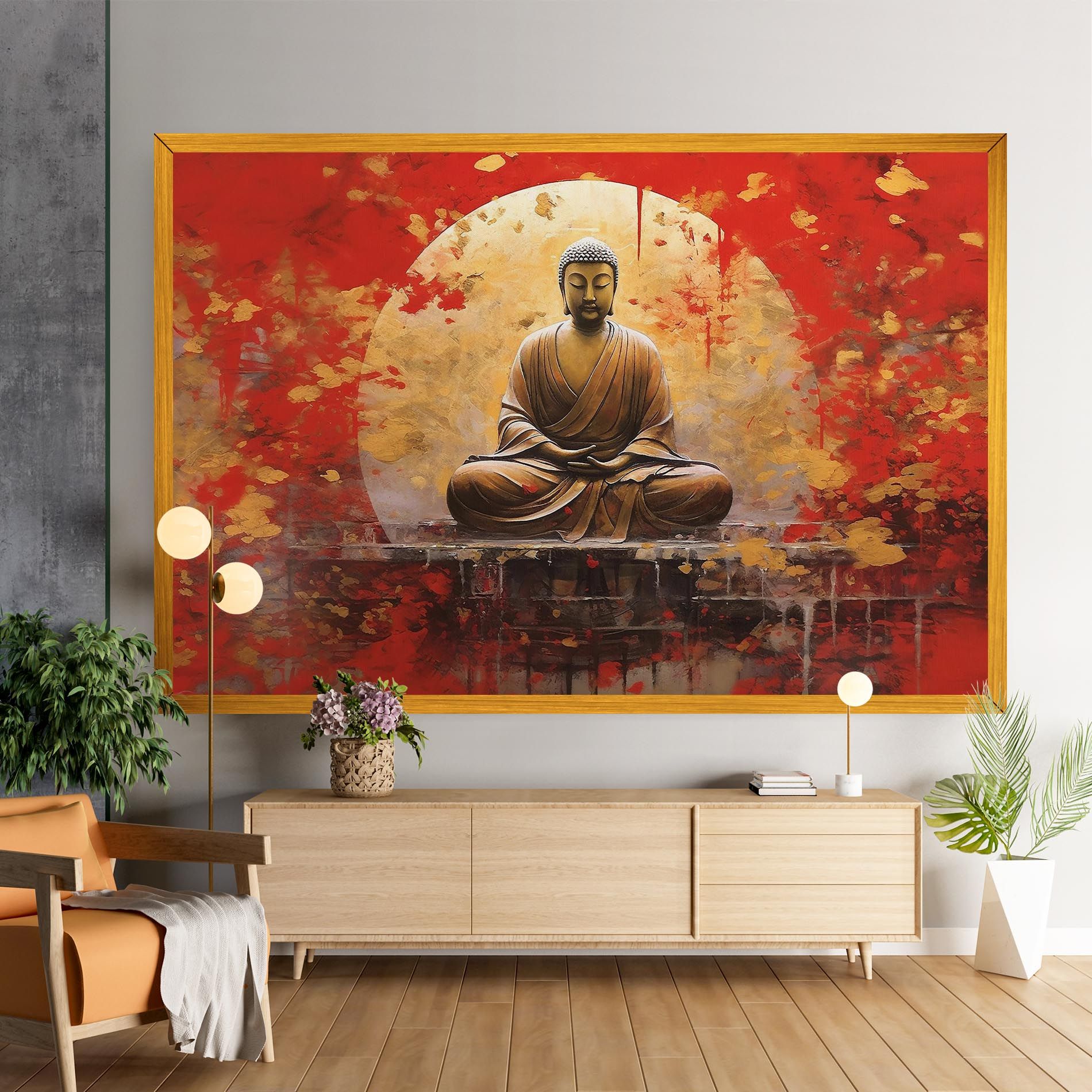 Gold Circle Buddha mockup 9