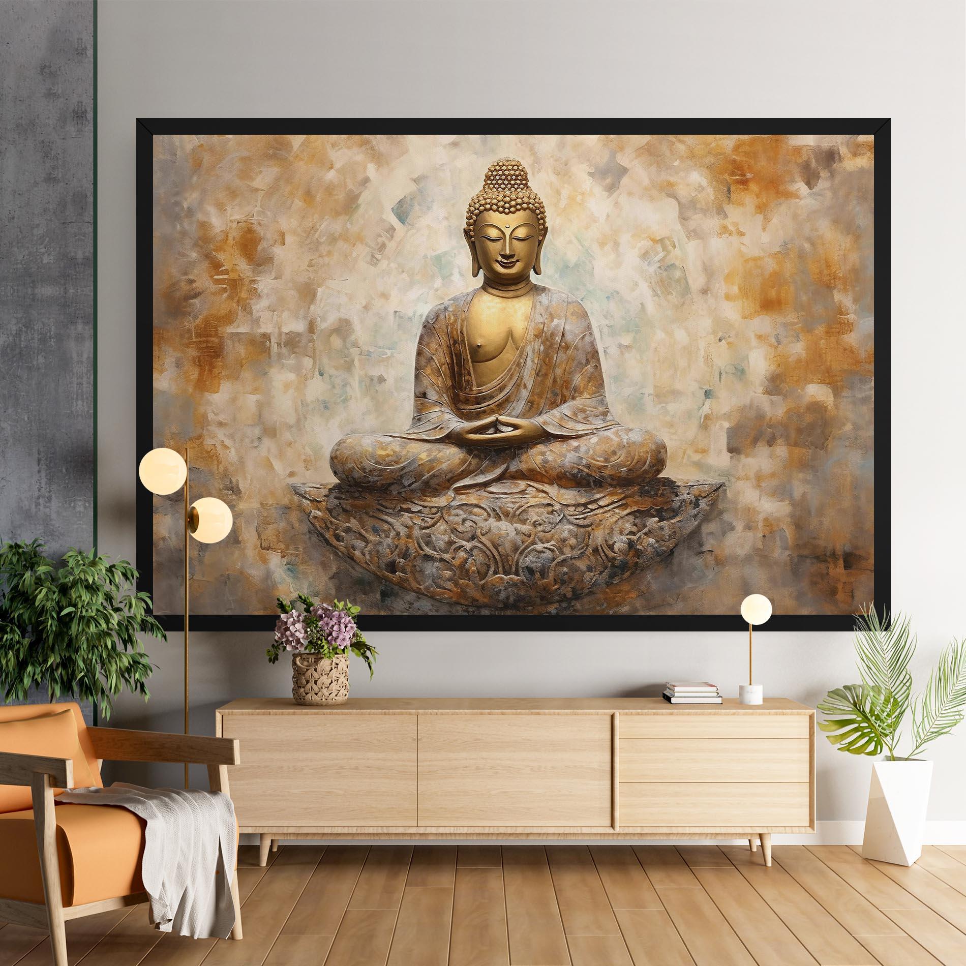Obraz na Płótnie Cream Buddha Art mockup 9