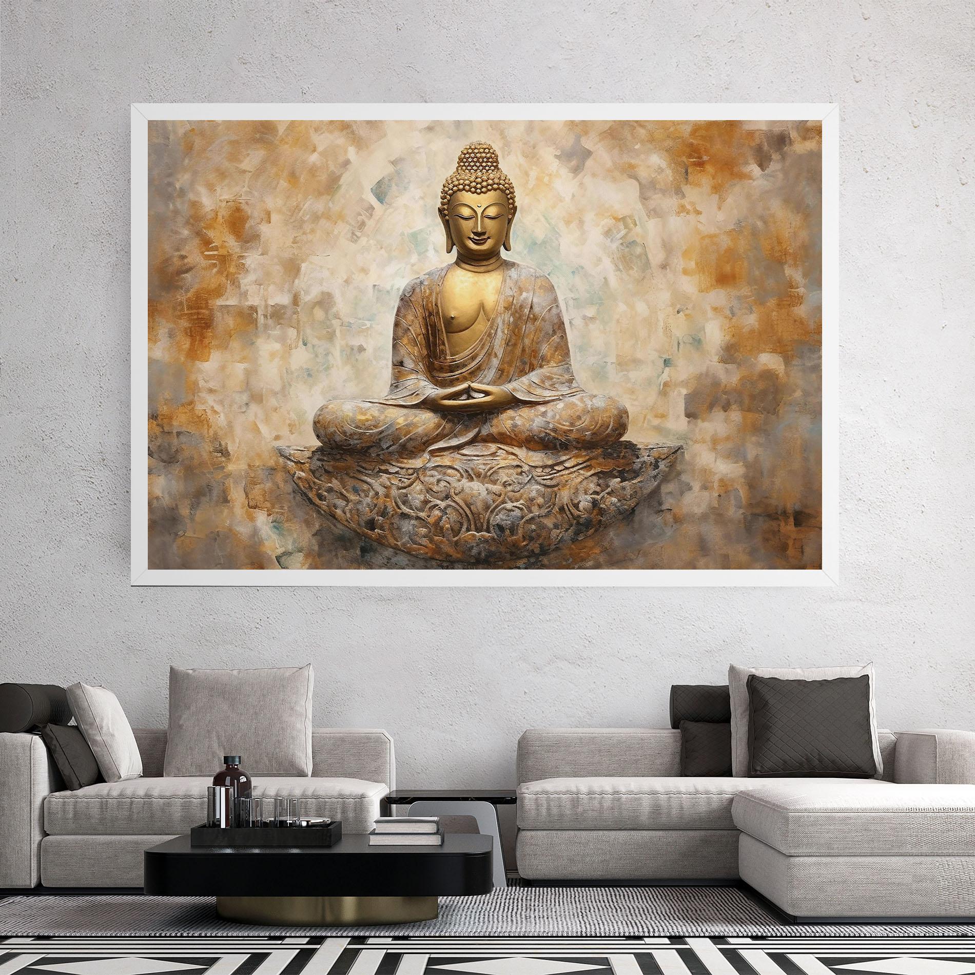 Obraz na Płótnie Cream Buddha Art mockup 2