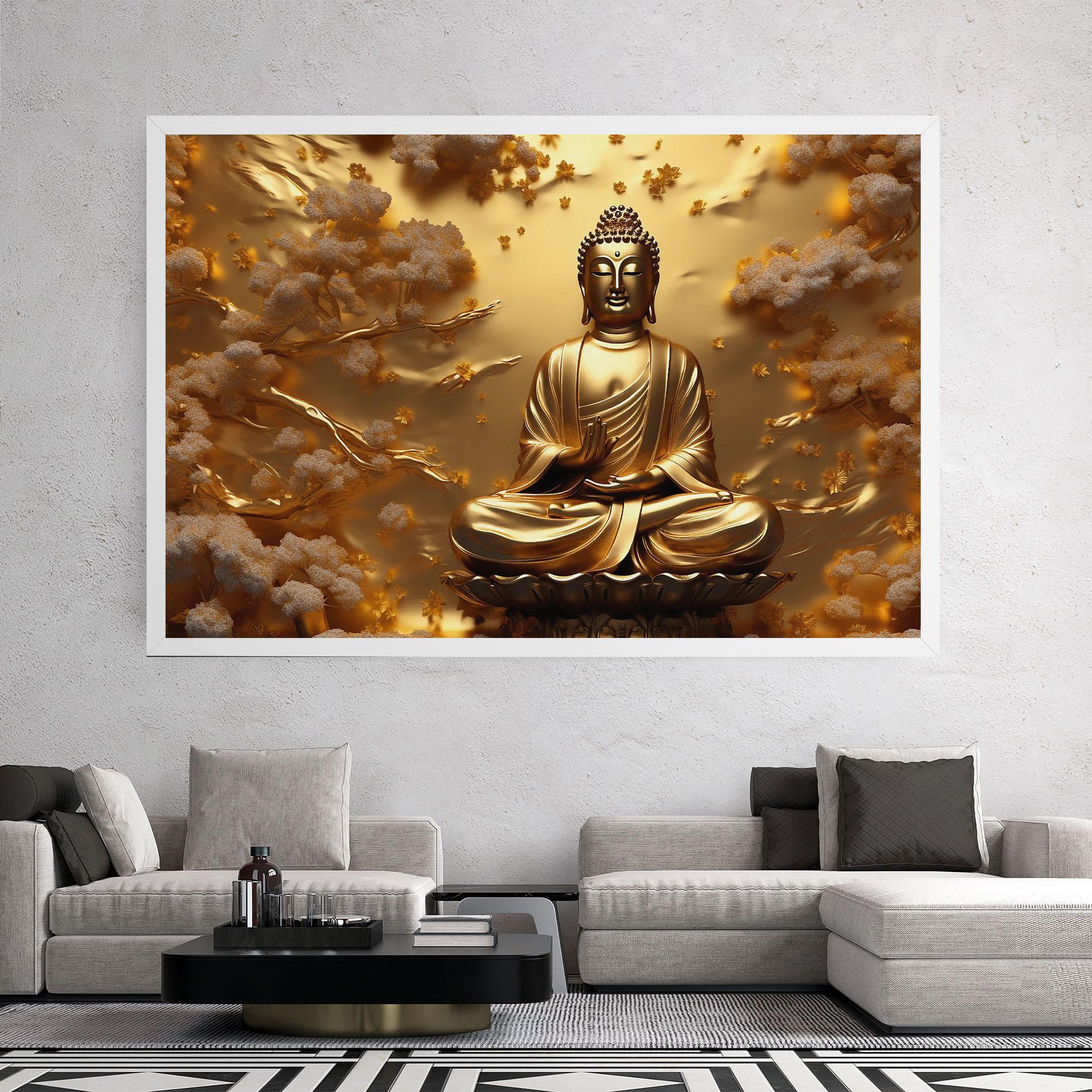 Obraz na Płótnie Strong Gold Buddha mockup 2