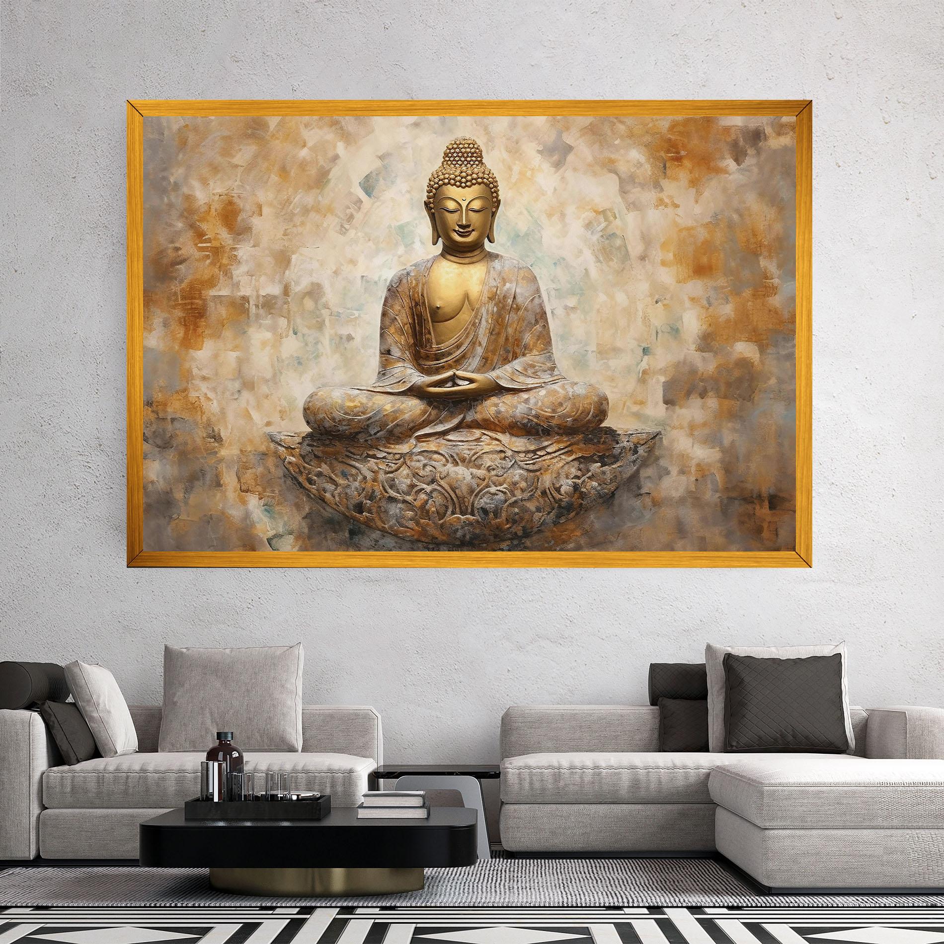 Obraz na Płótnie Cream Buddha Art mockup 2