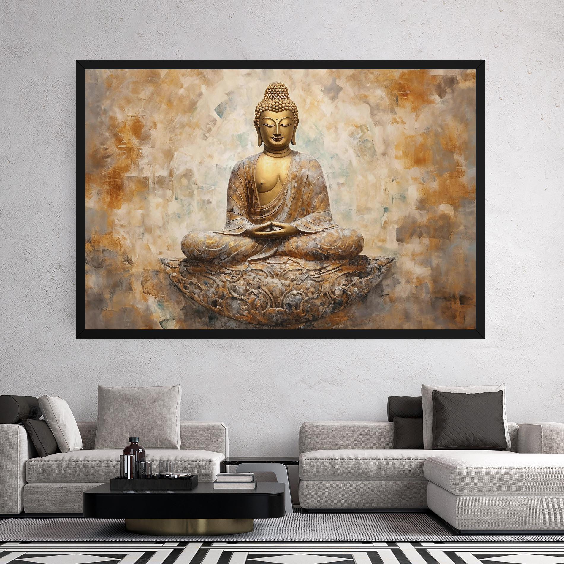 Obraz na Płótnie Cream Buddha Art mockup 2