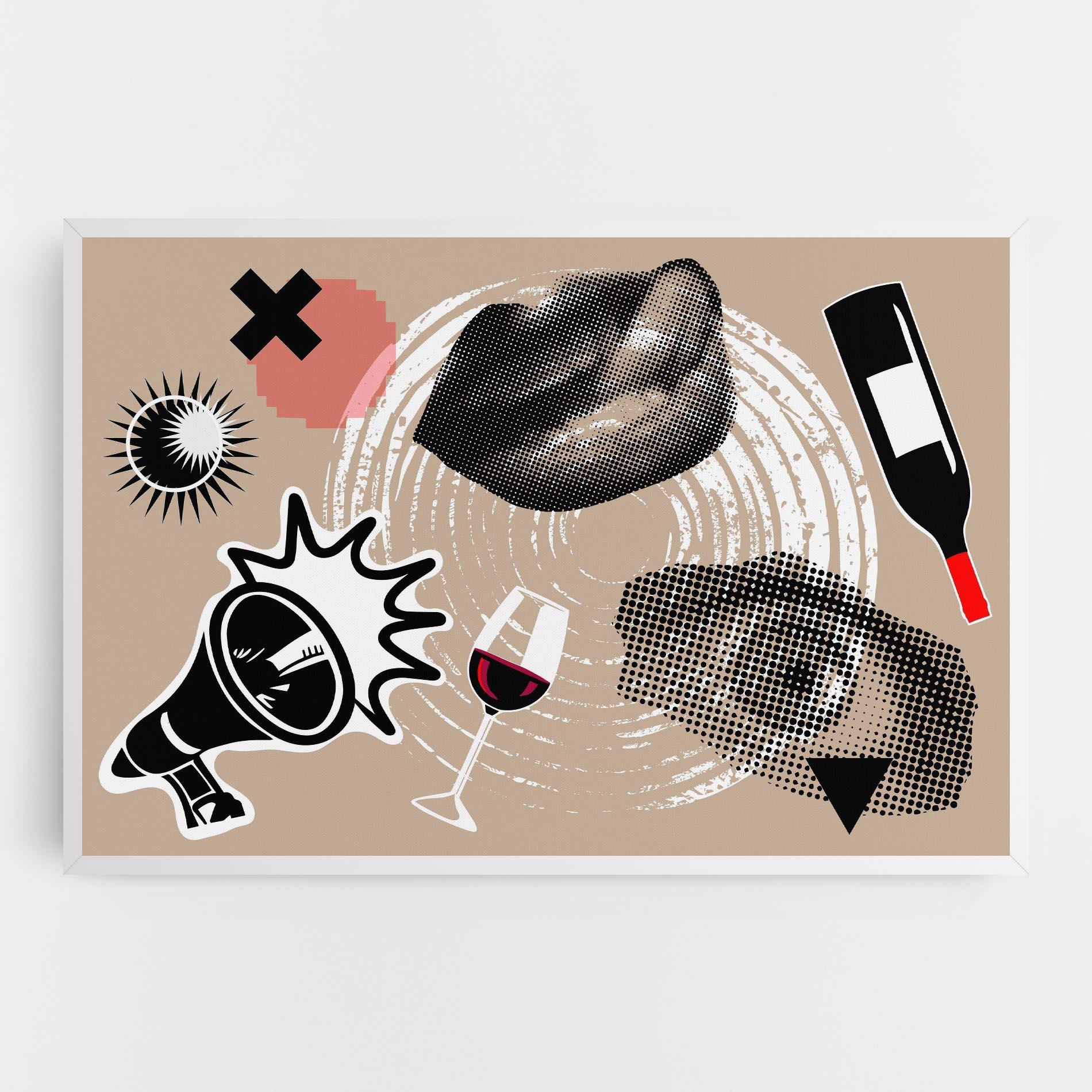 Obraz na Płótnie Lips Mouth Collage mockup 0