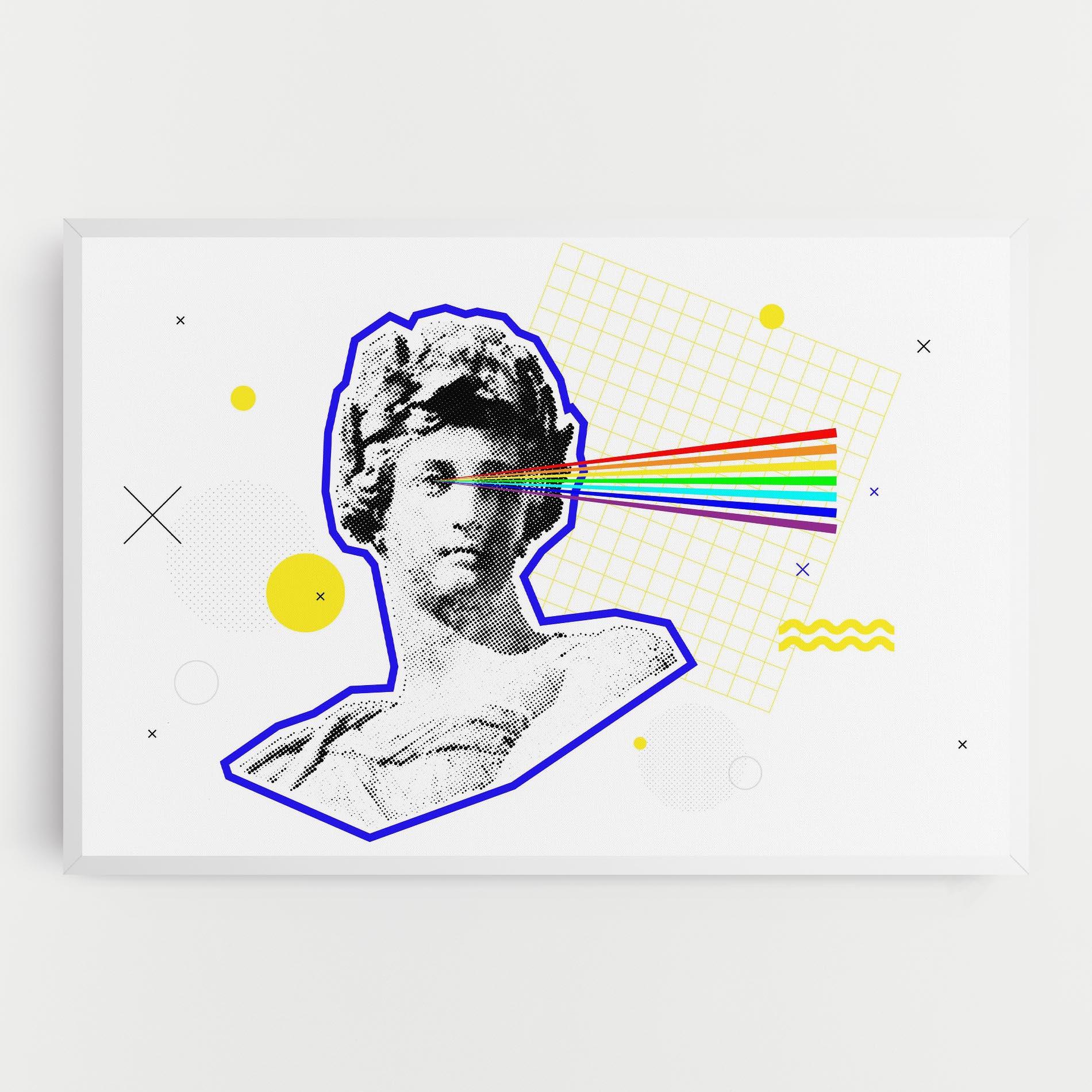 Obraz na Płótnie Rainbow Statue mockup 0