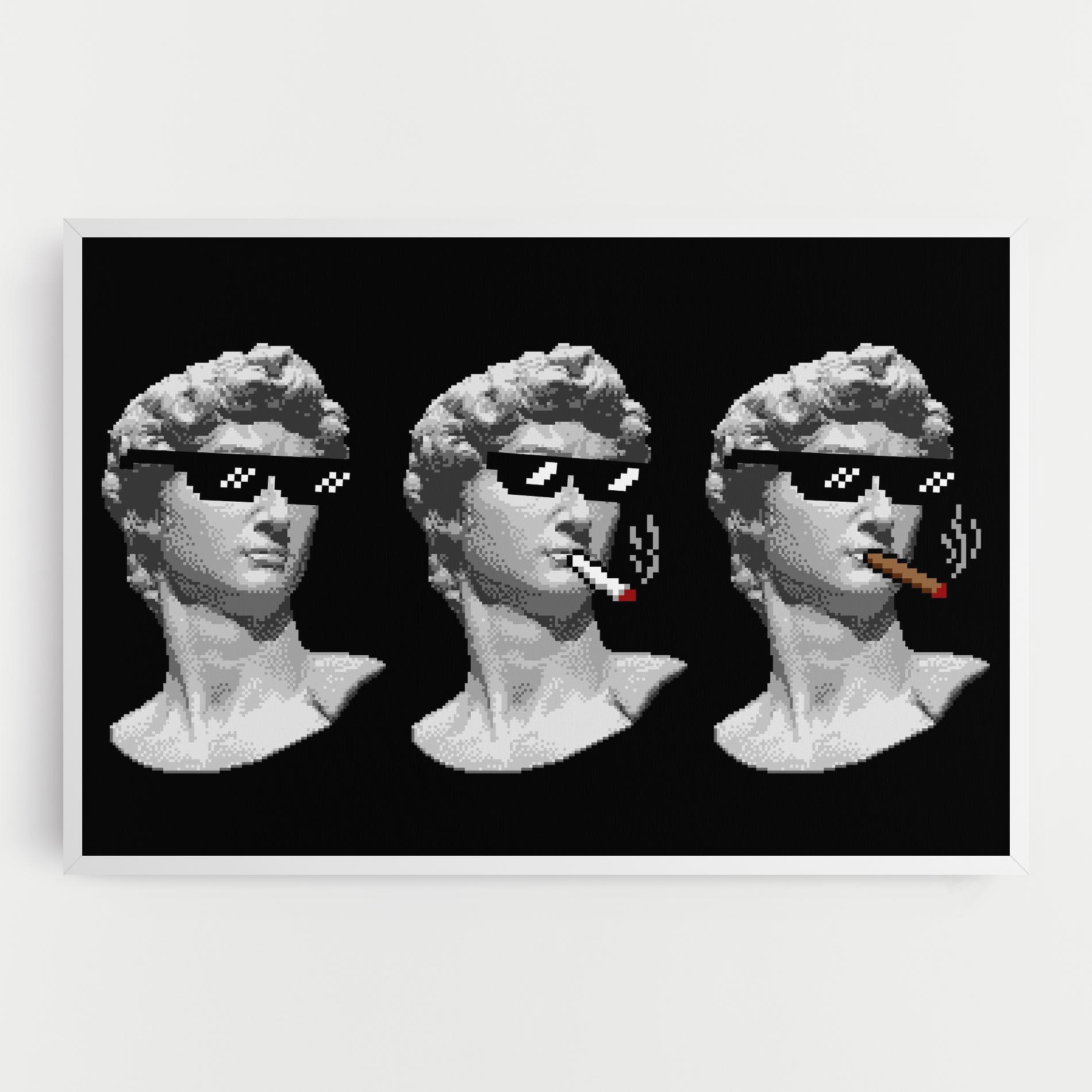 Obraz na Płótnie Statue Smoking mockup 0