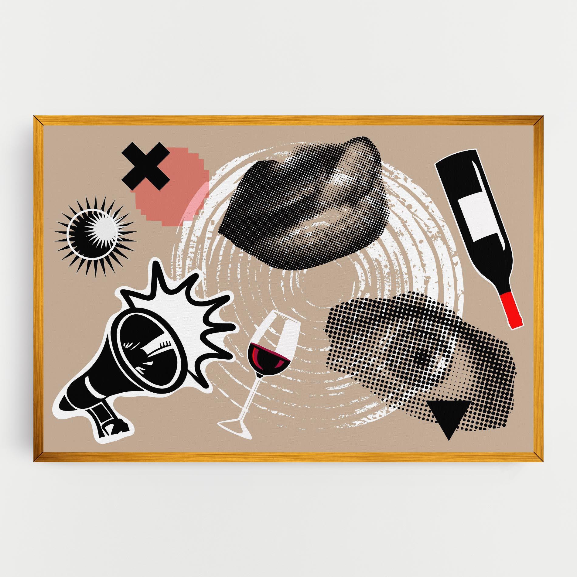 Obraz na Płótnie Lips Mouth Collage mockup 0