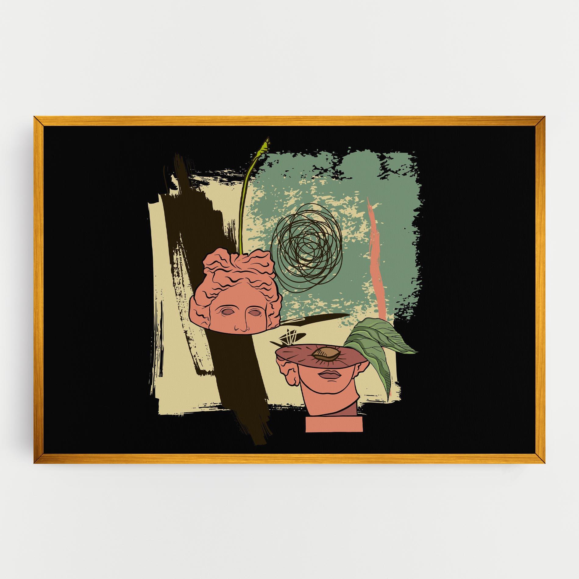 Obraz na Płótnie Statue Fruit mockup 0