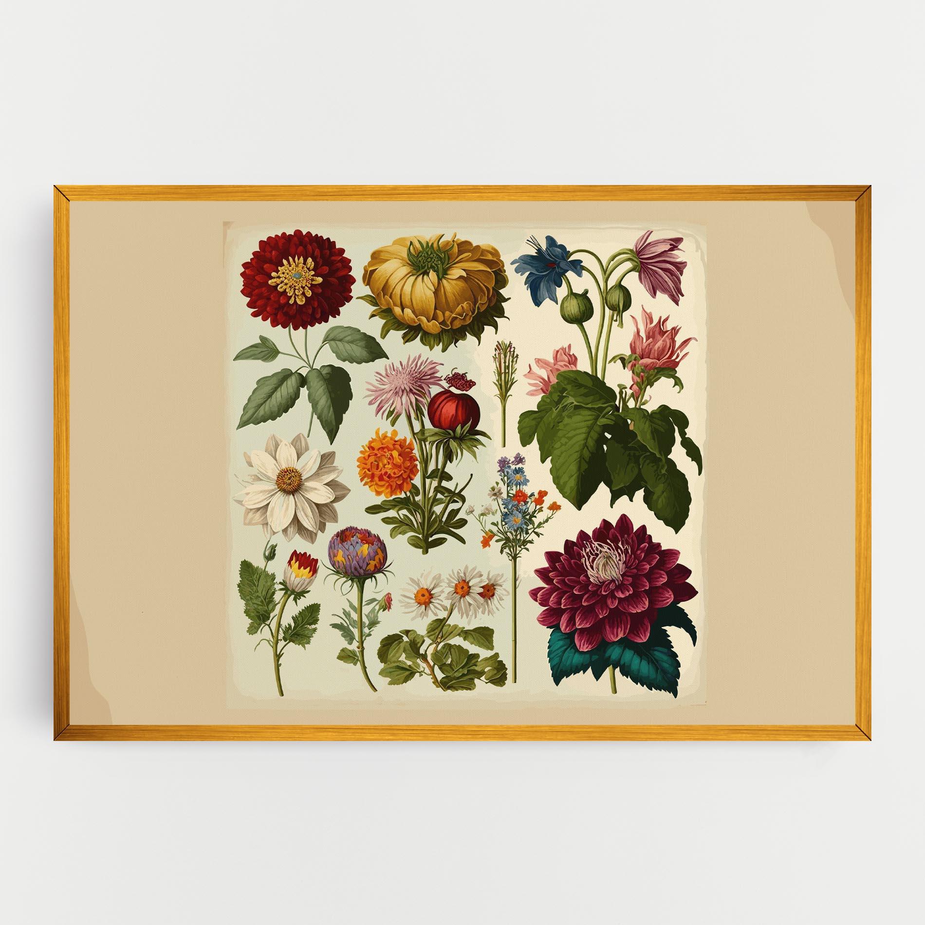 Obraz na Płótnie Vintage Botanical mockup 0