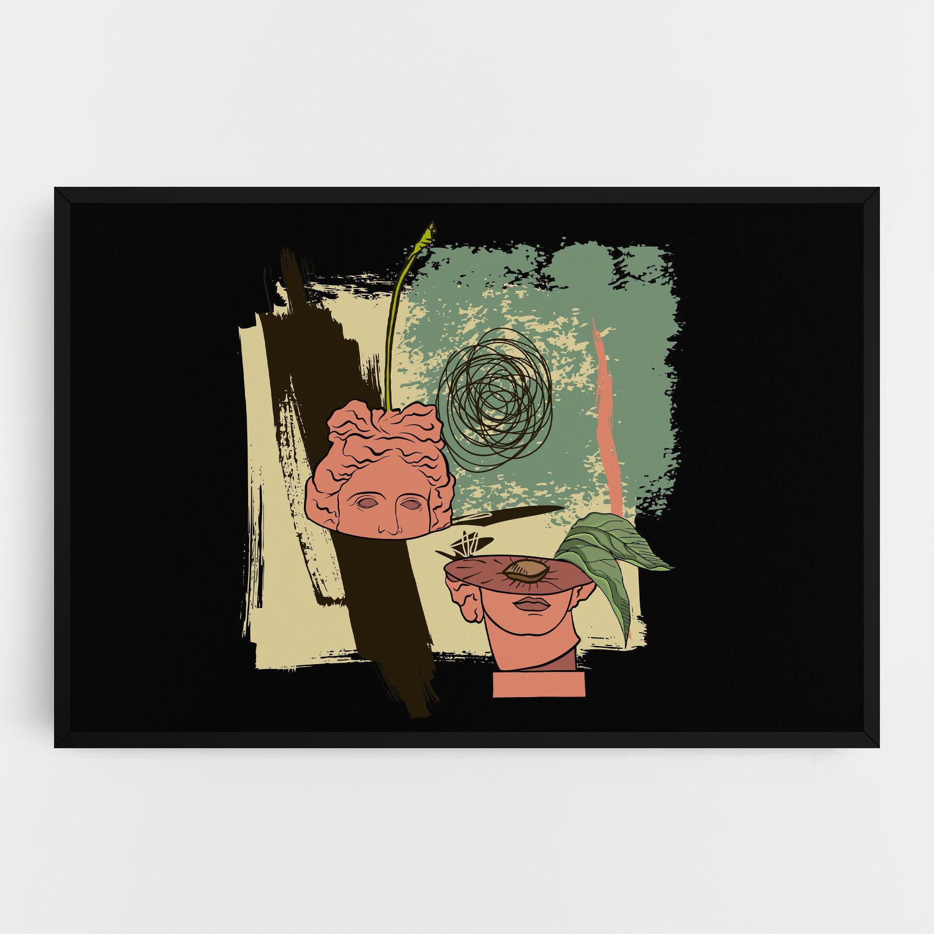 Obraz na Płótnie Statue Fruit mockup 0