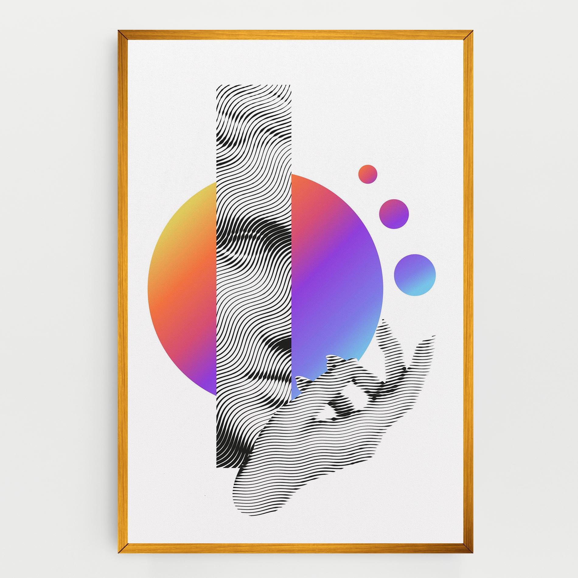 Obraz na Płótnie Orange Light Statue mockup 0