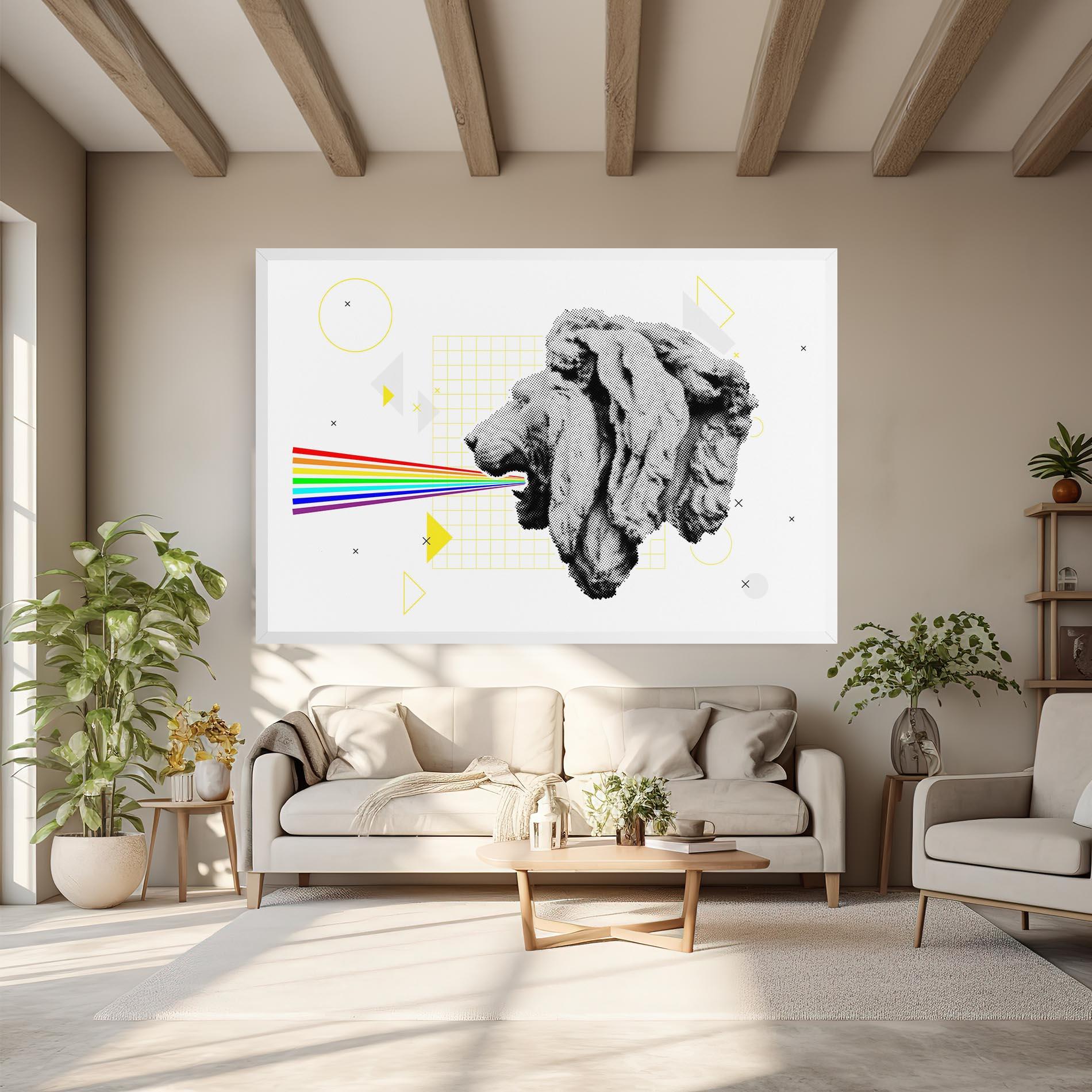 Obraz na Płótnie Lion Collage mockup 6