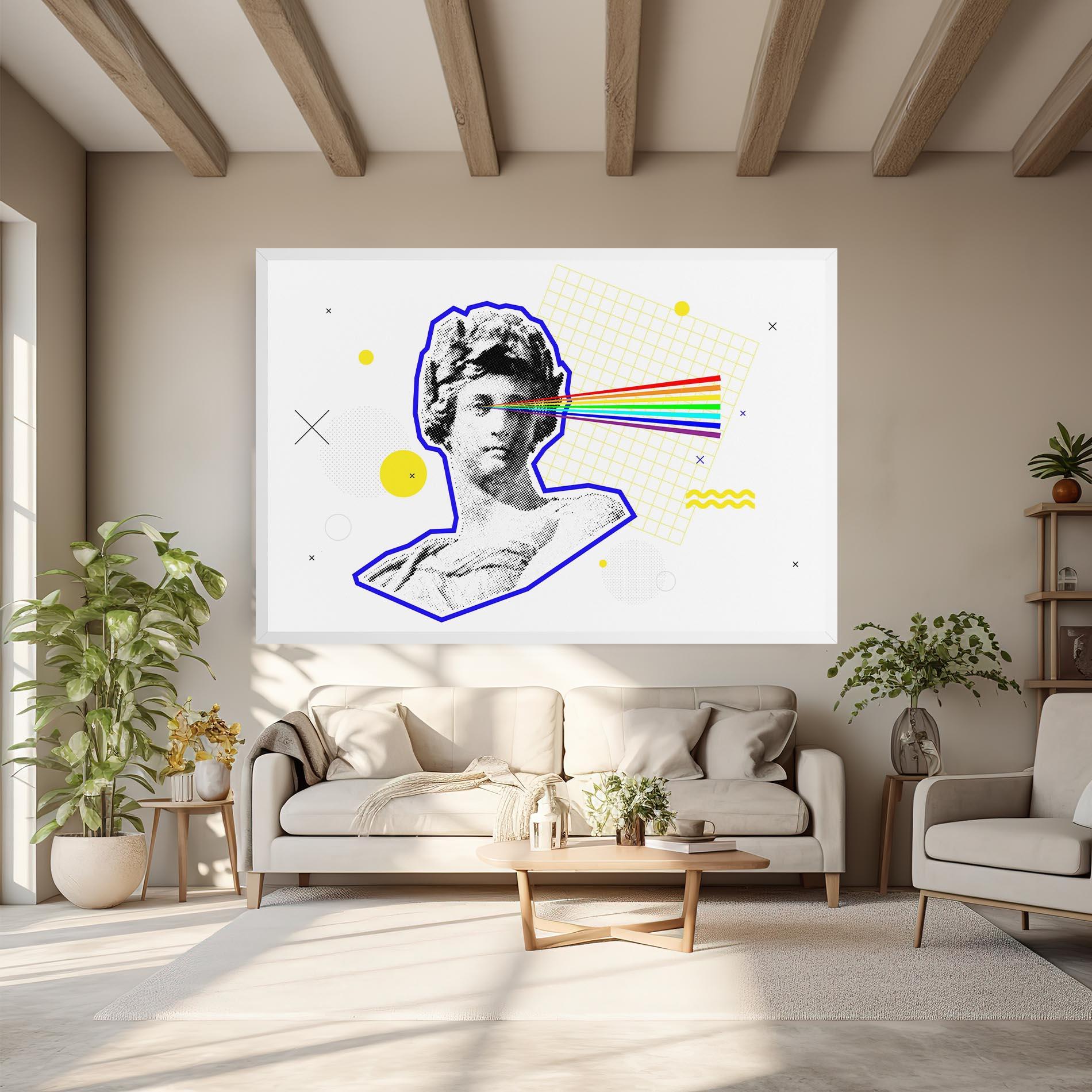 Obraz na Płótnie Rainbow Statue mockup 6
