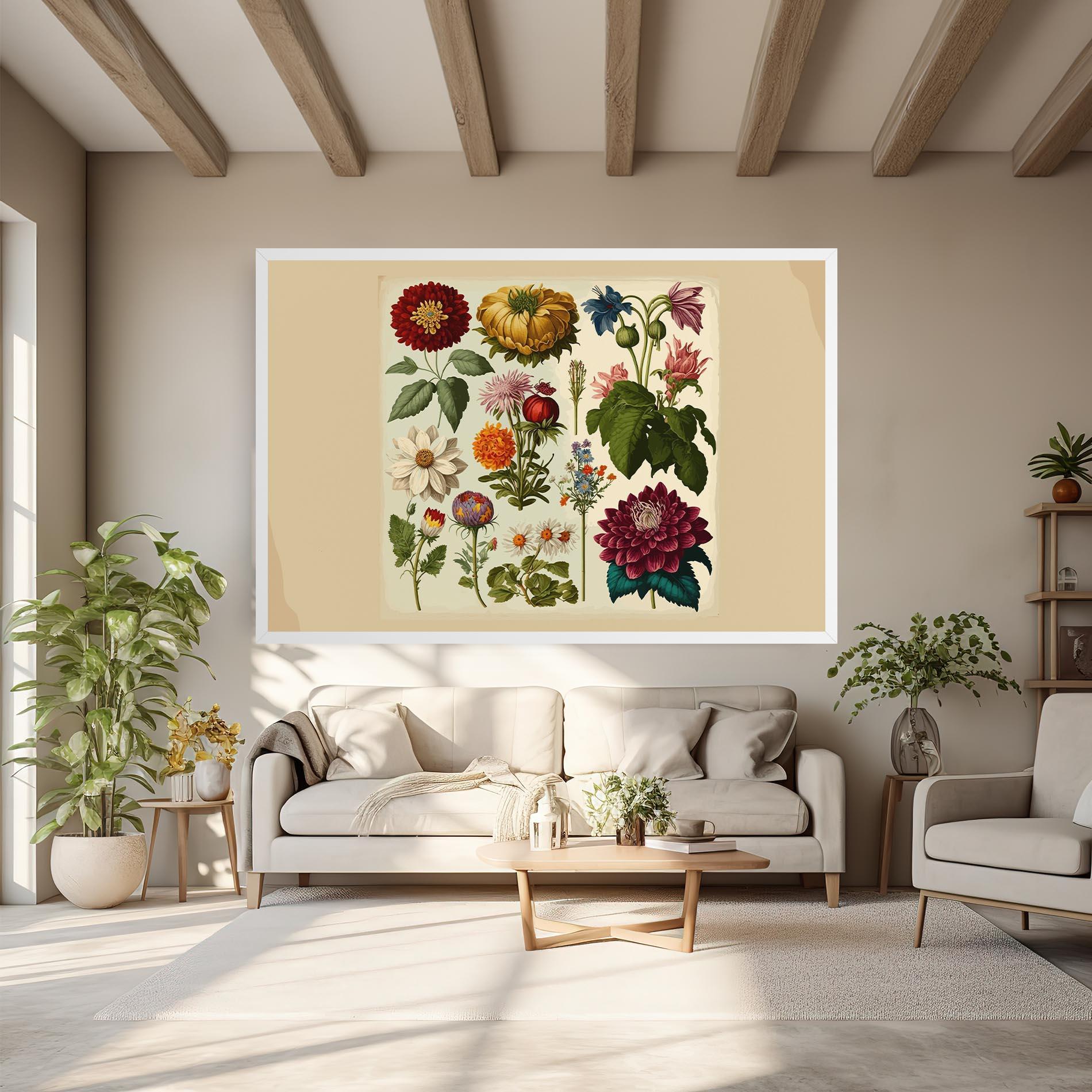 Obraz na Płótnie Vintage Botanical mockup 6