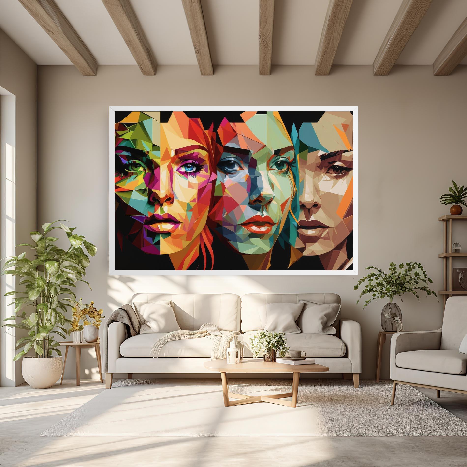 Obraz na Płótnie Women Face Collage mockup 6