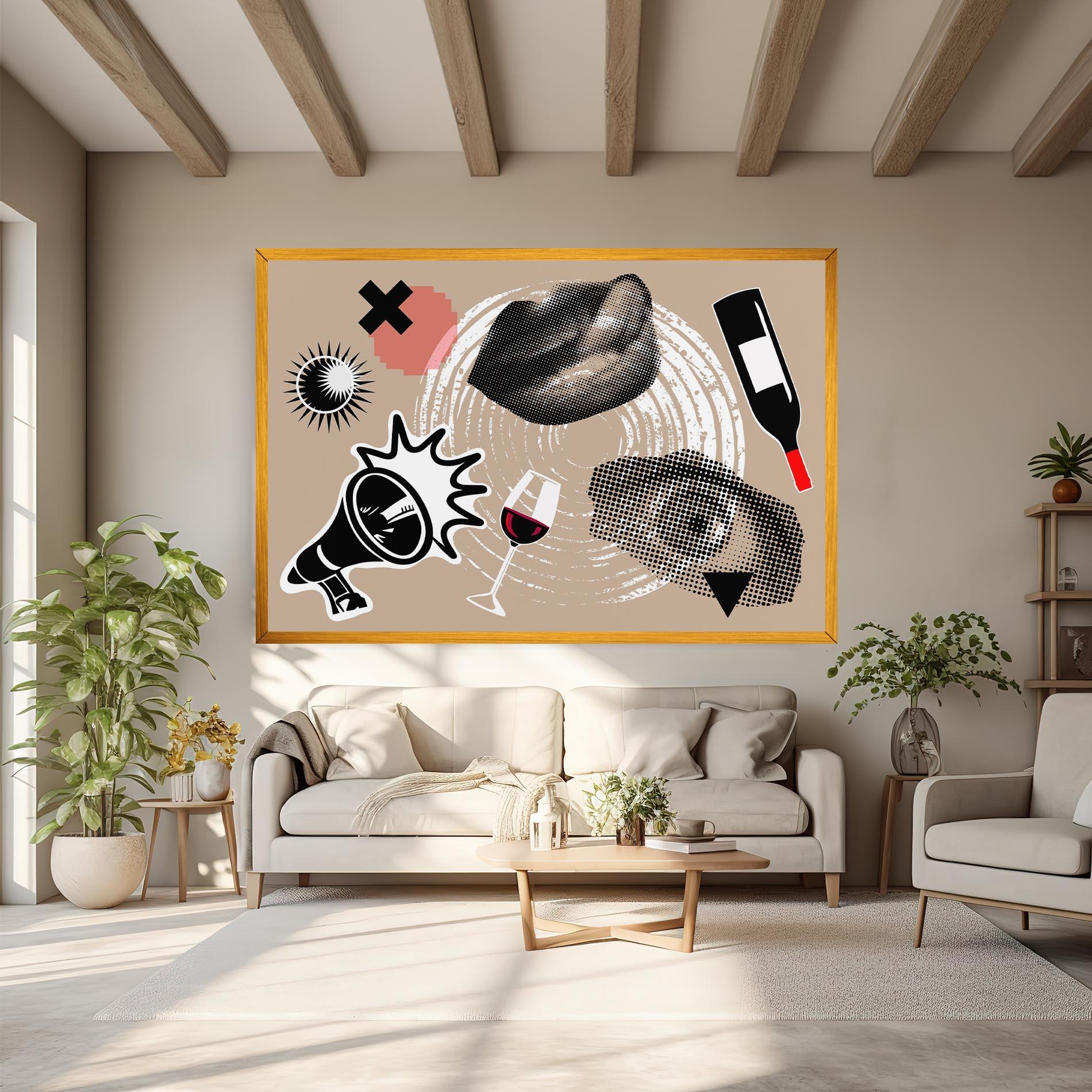 Obraz na Płótnie Lips Mouth Collage mockup 6