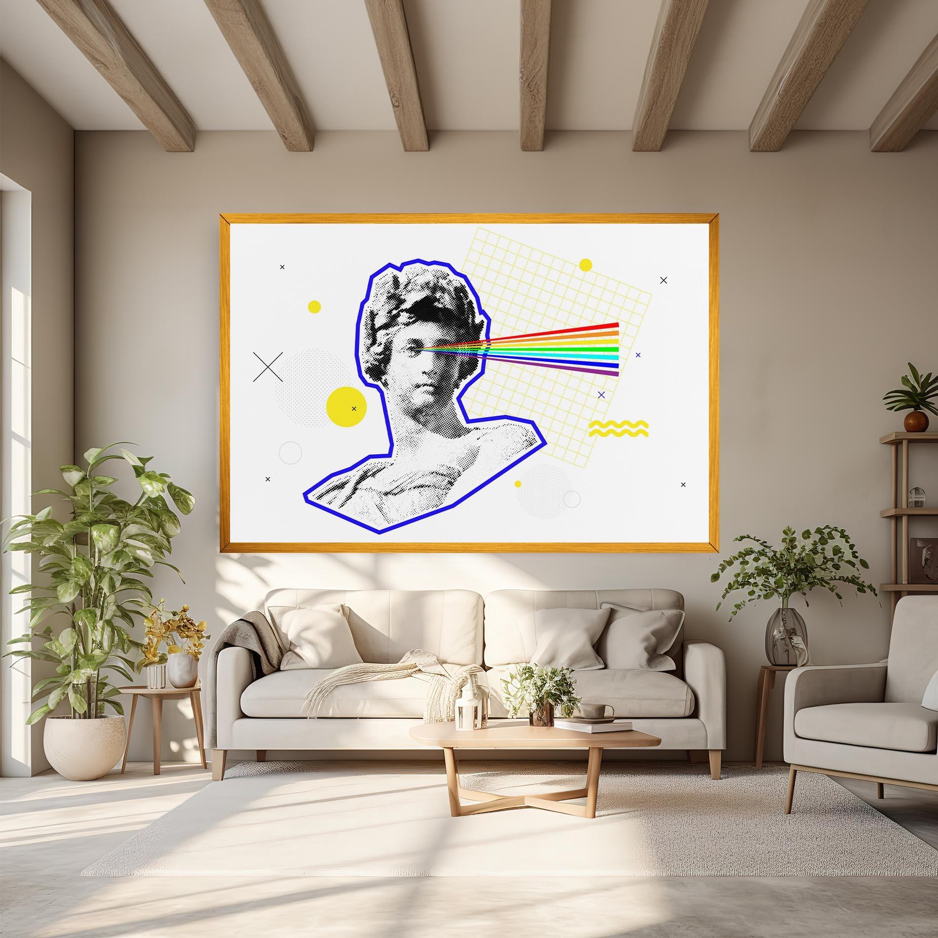 Obraz na Płótnie Rainbow Statue mockup 6