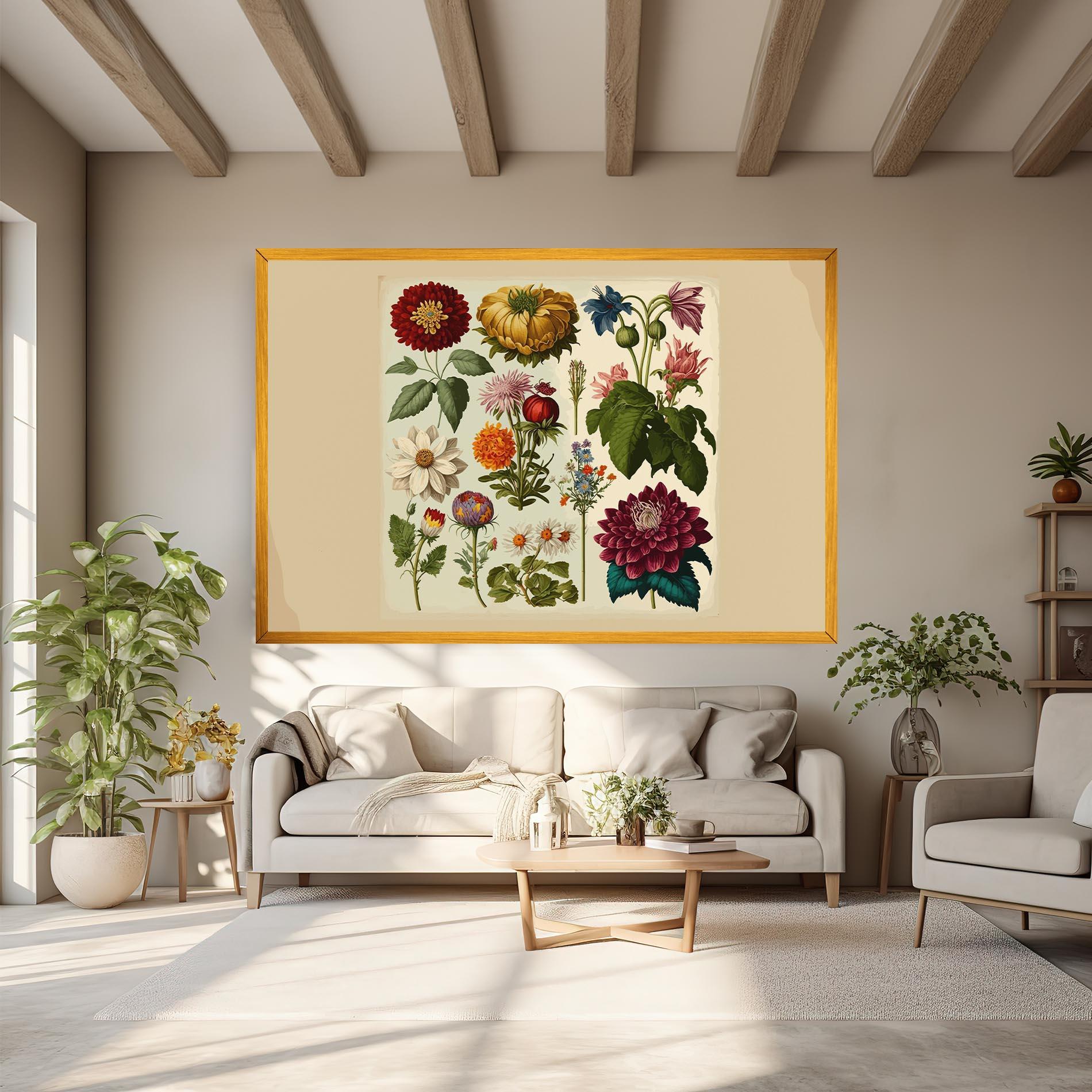 Obraz na Płótnie Vintage Botanical mockup 6