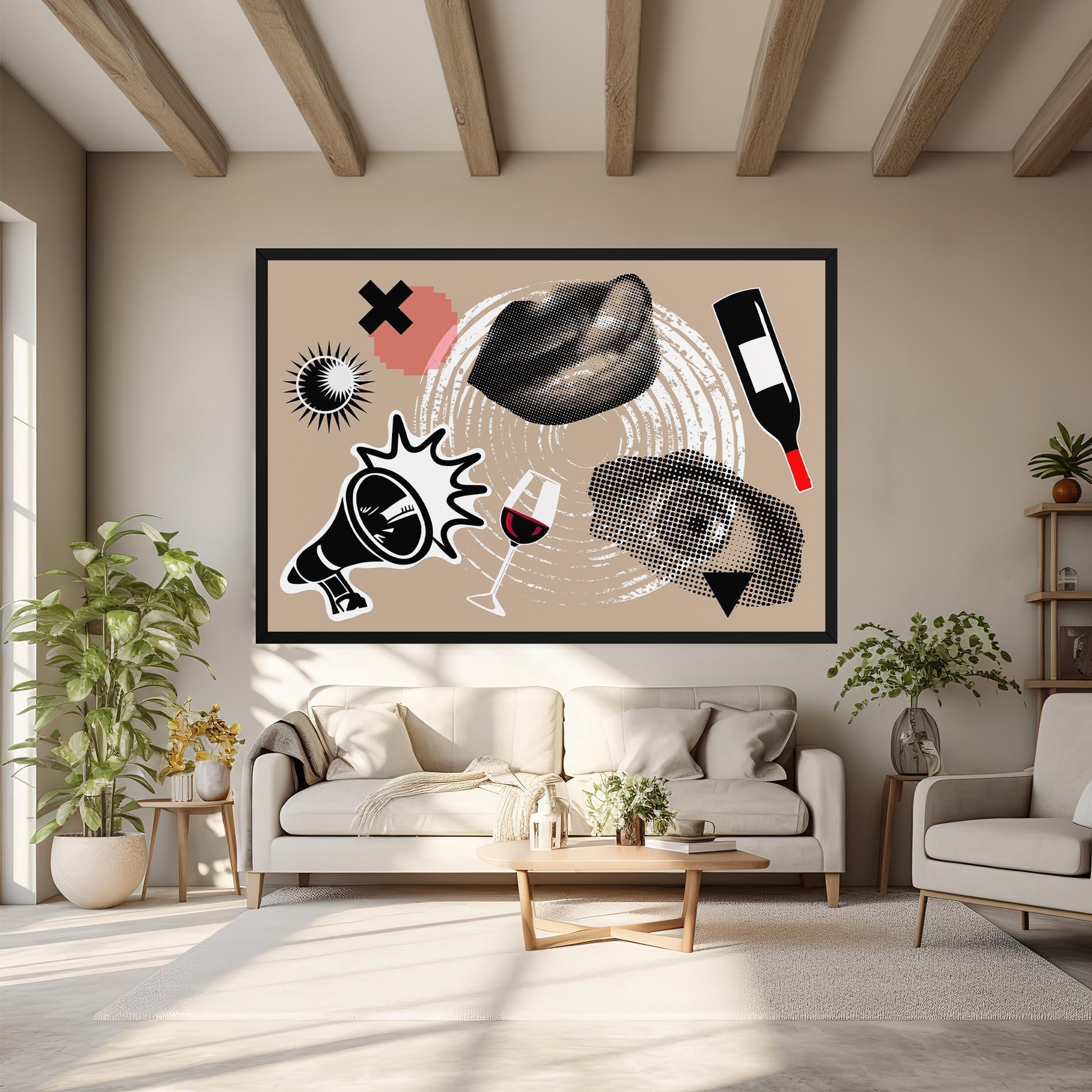 Obraz na Płótnie Lips Mouth Collage mockup 6