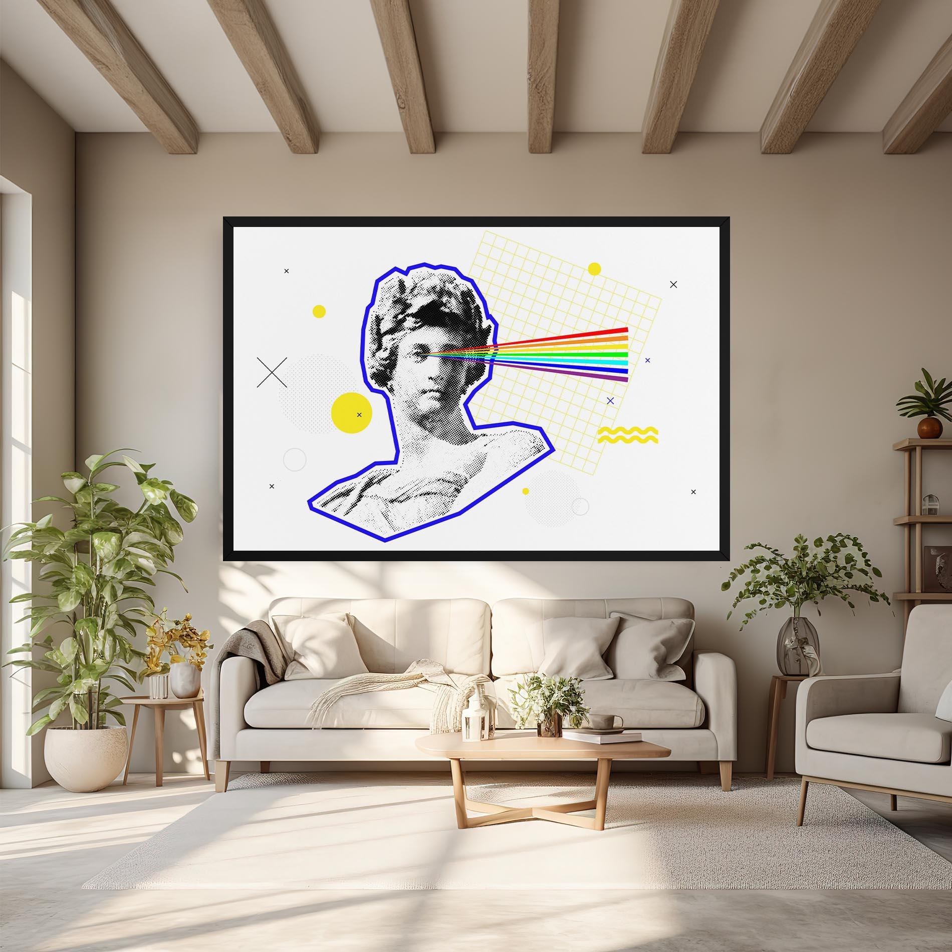 Obraz na Płótnie Rainbow Statue mockup 6
