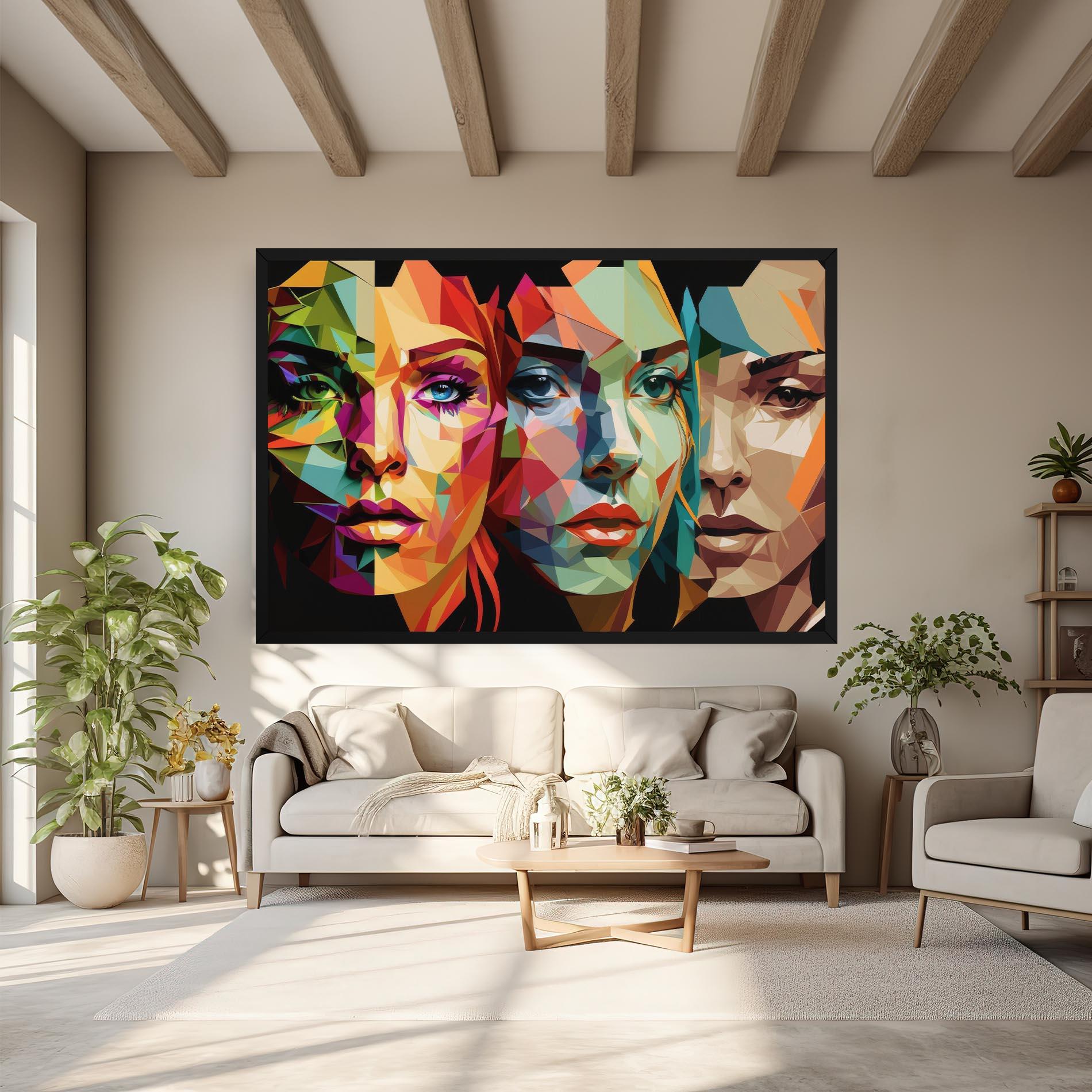 Obraz na Płótnie Women Face Collage mockup 6