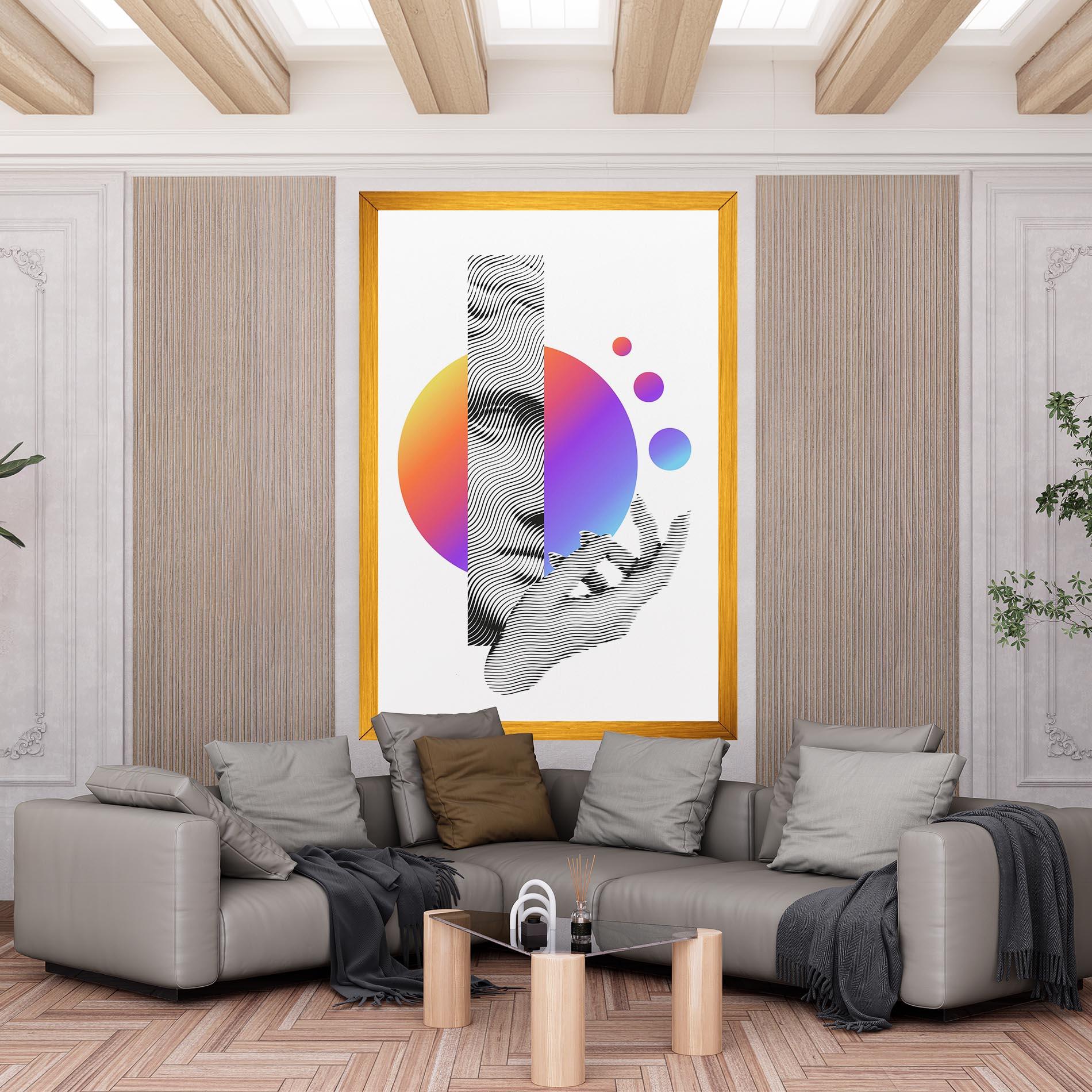 Obraz na Płótnie Orange Light Statue mockup 6