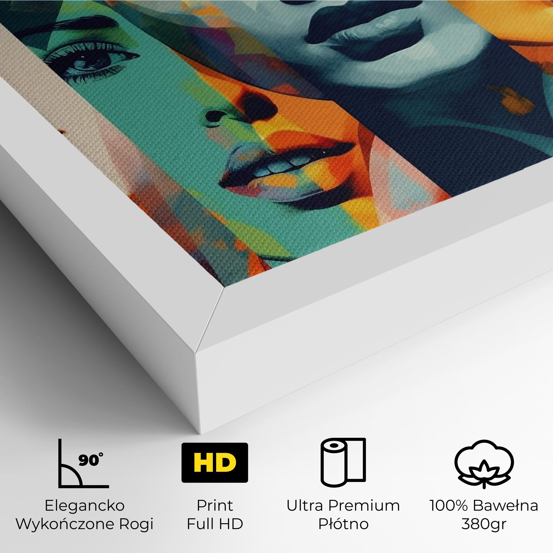 Obraz na Płótnie Abstract Face Collage mockup 4