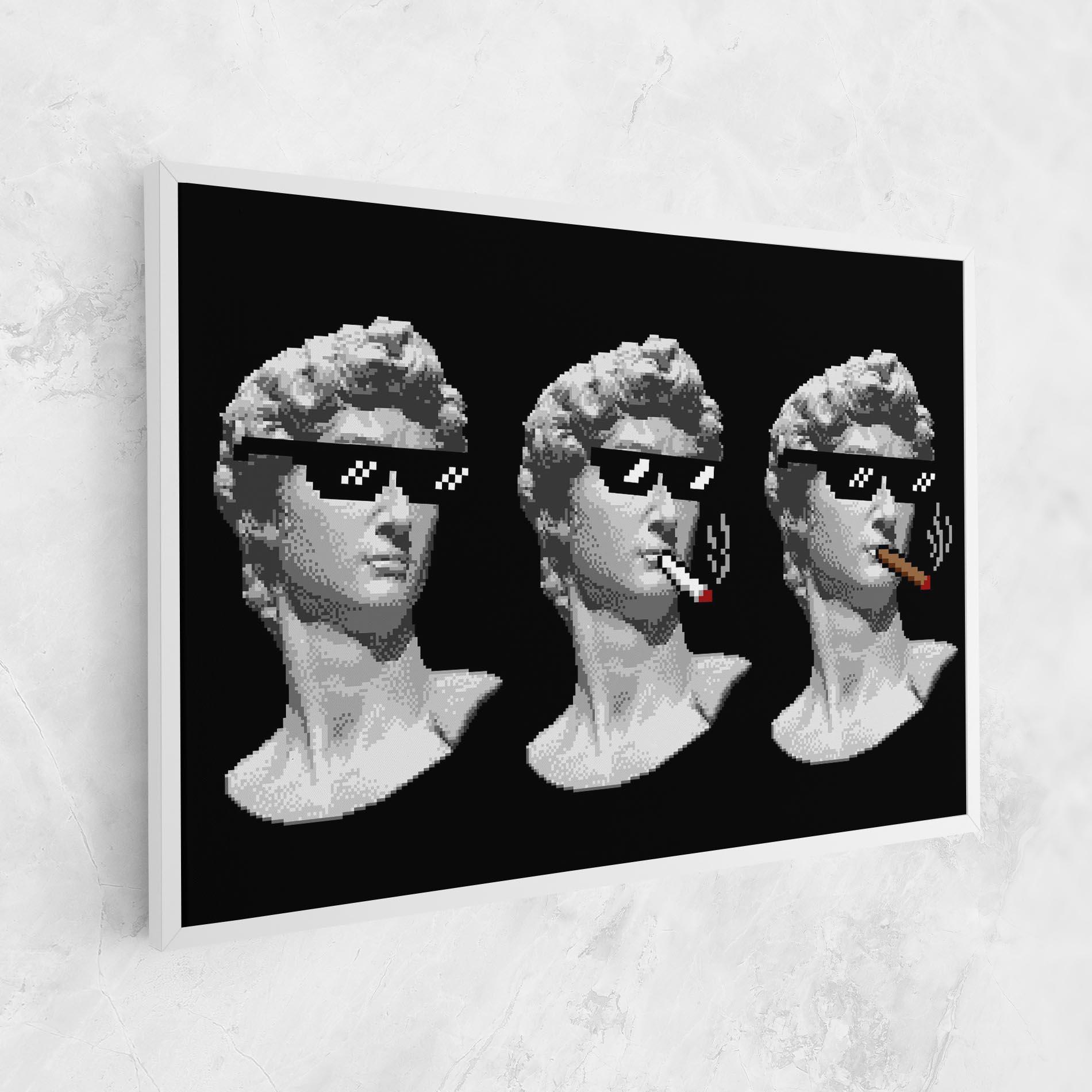 Obraz na Płótnie Statue Smoking mockup 1