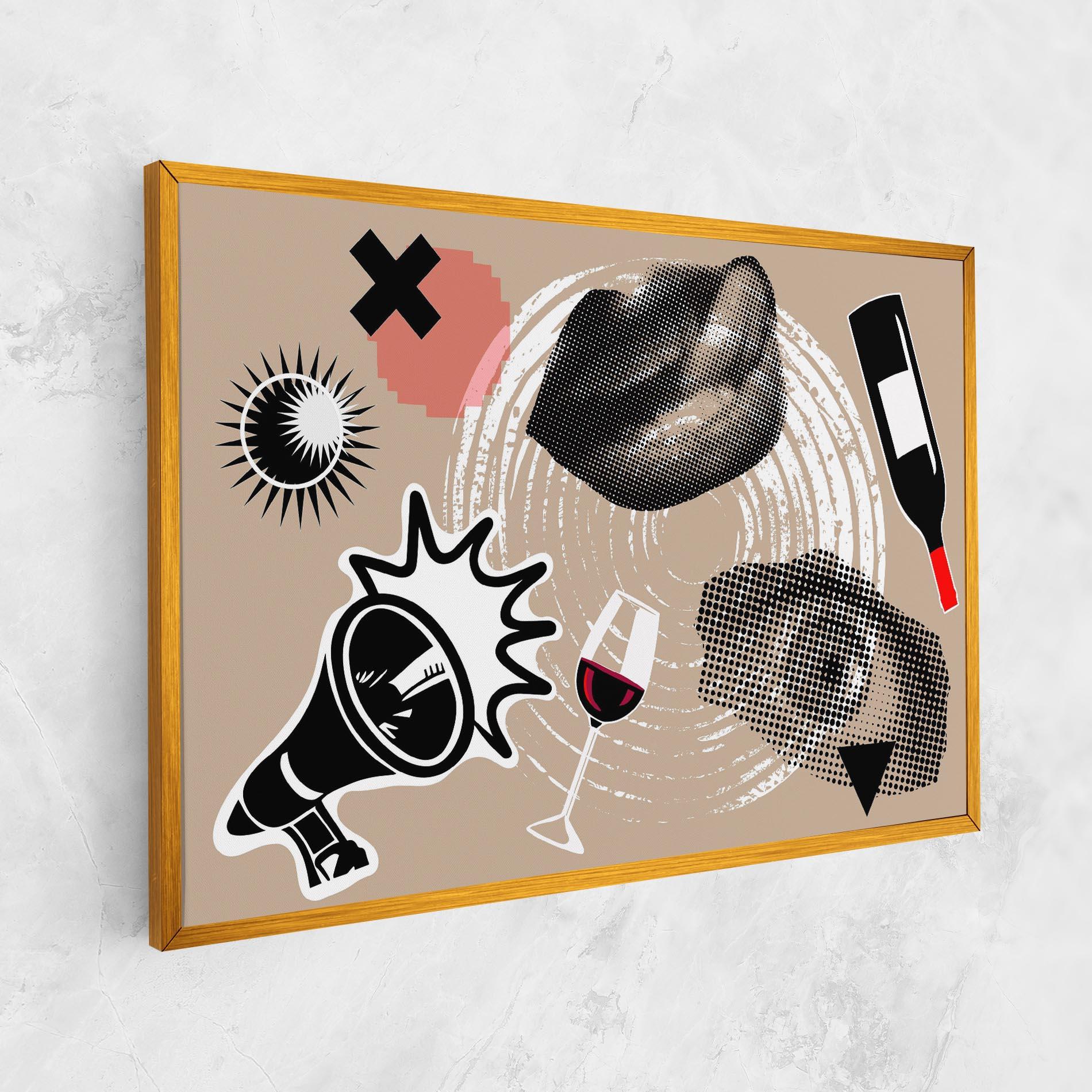 Obraz na Płótnie Lips Mouth Collage mockup 1