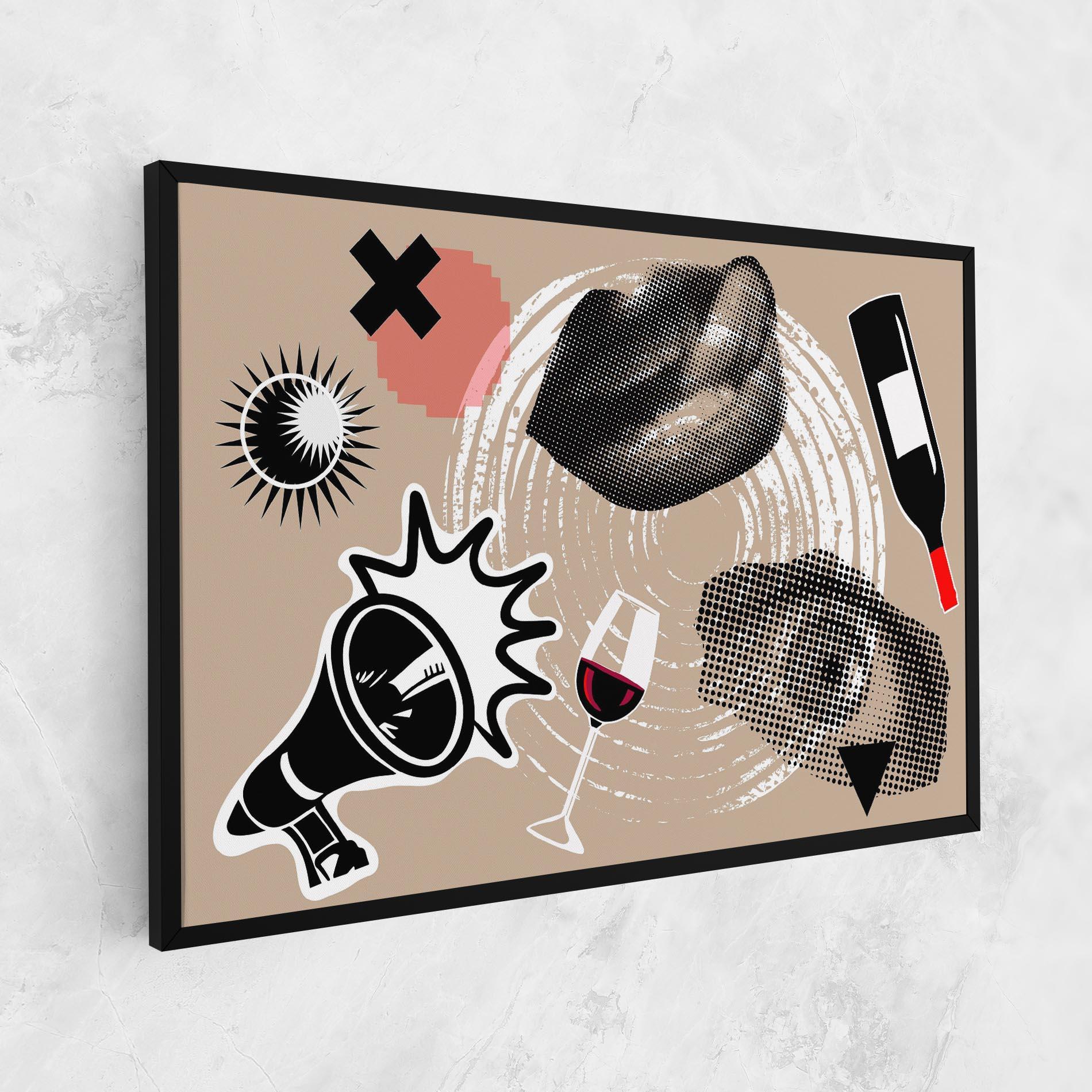 Obraz na Płótnie Lips Mouth Collage mockup 1