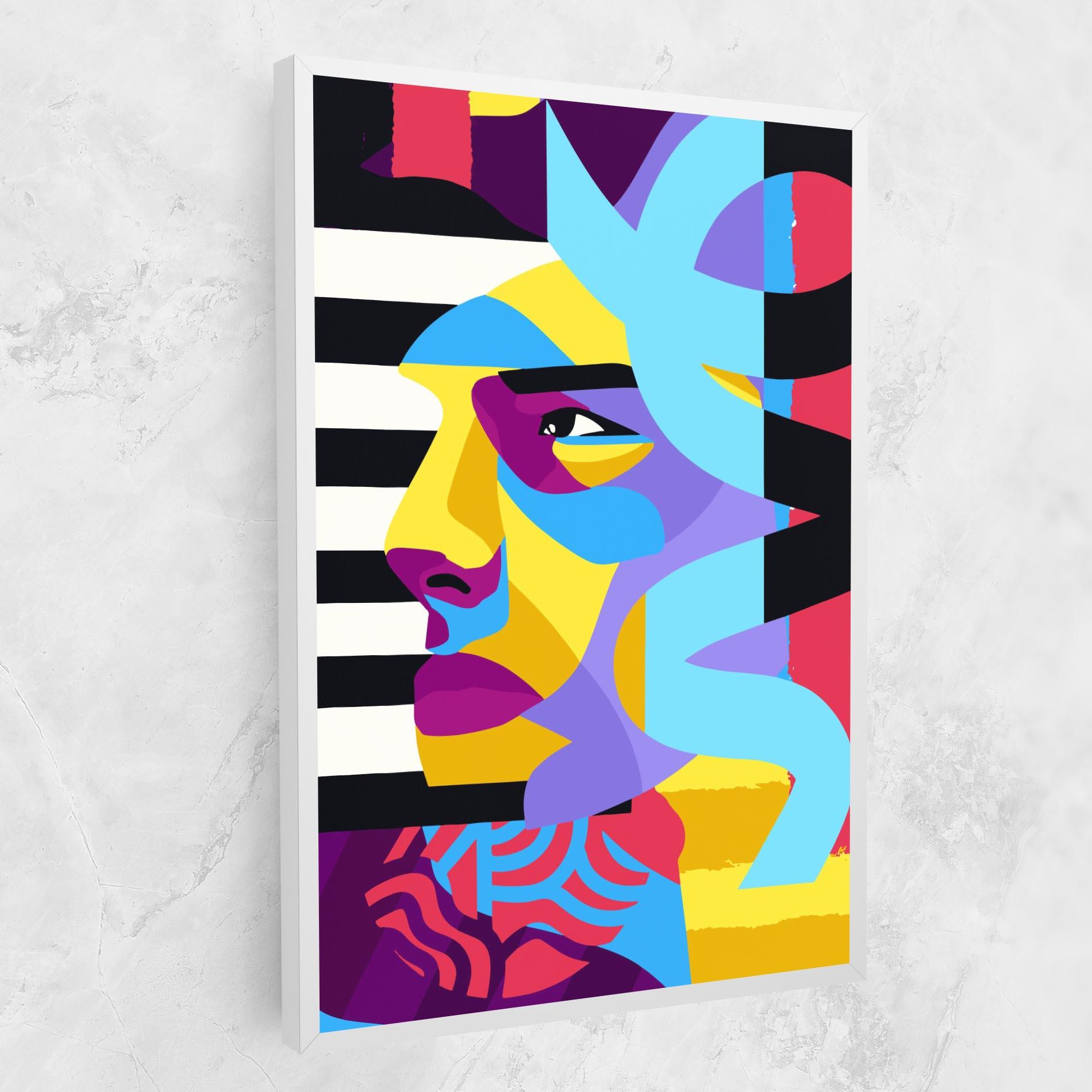 Obraz na Płótnie Abstract Male Face mockup 1