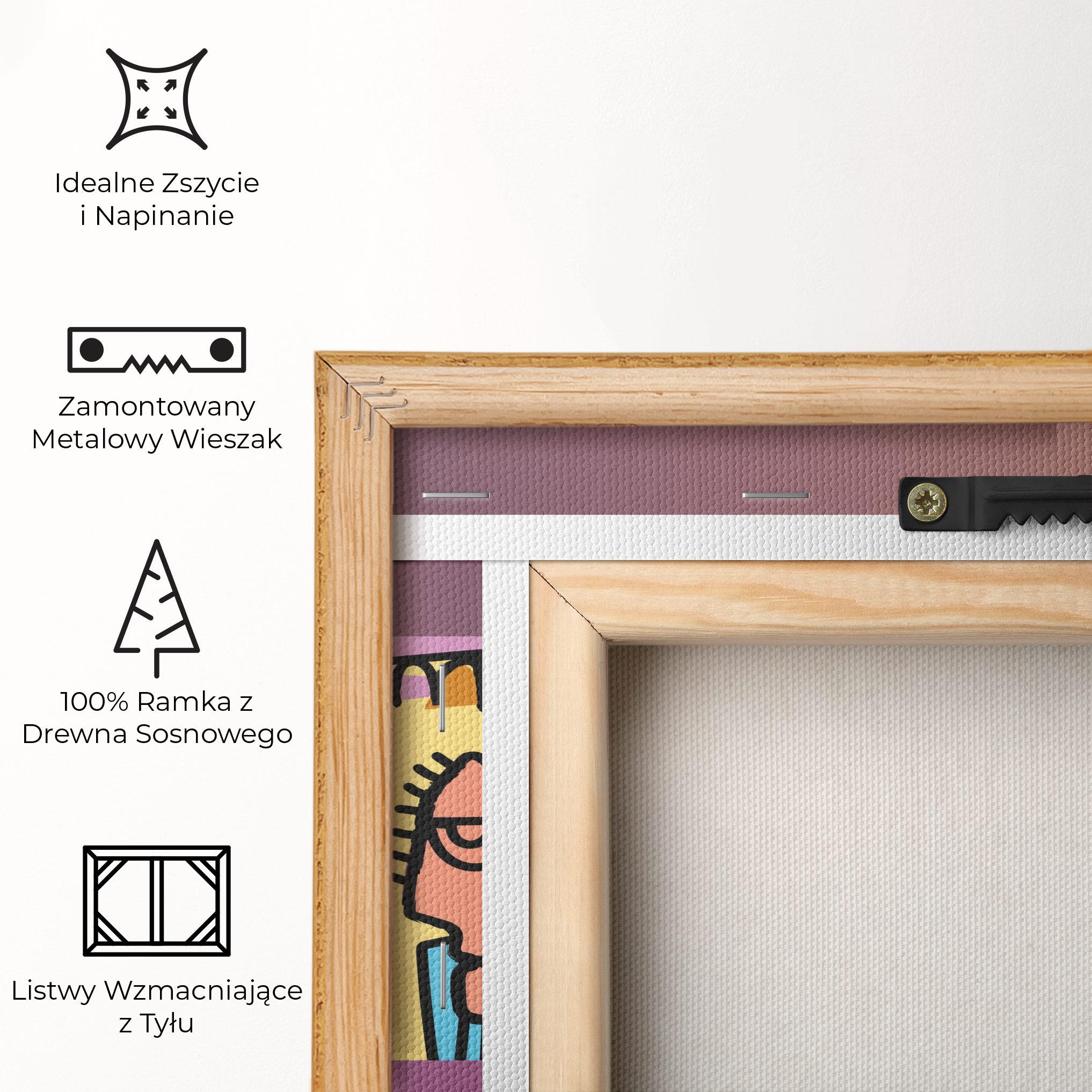 Obraz na Płótnie Face Group Purple mockup 5