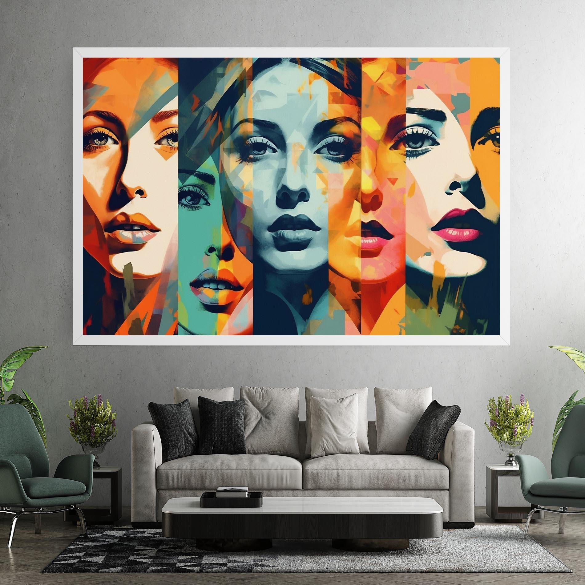 Obraz na Płótnie Abstract Face Collage mockup 7