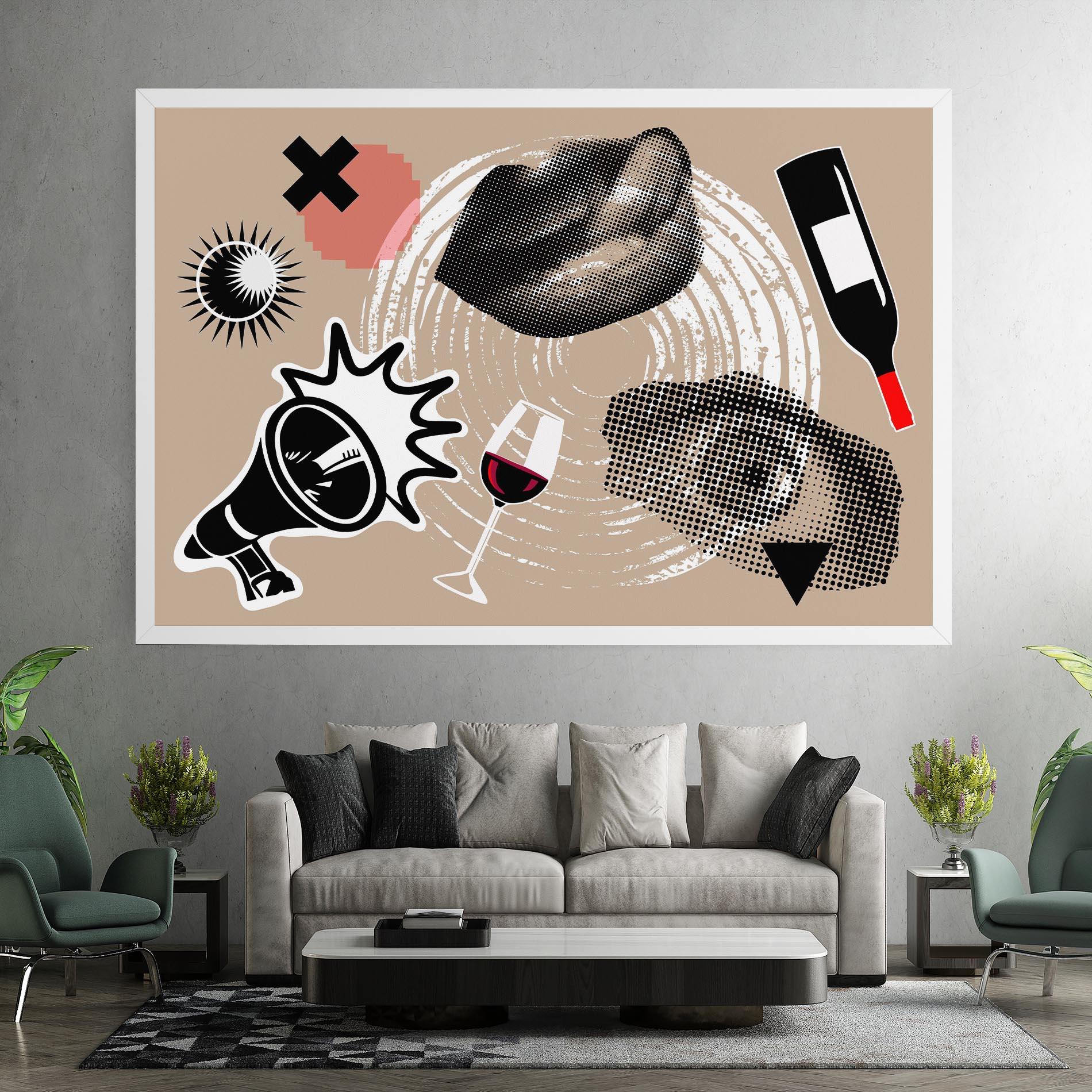 Obraz na Płótnie Lips Mouth Collage mockup 7