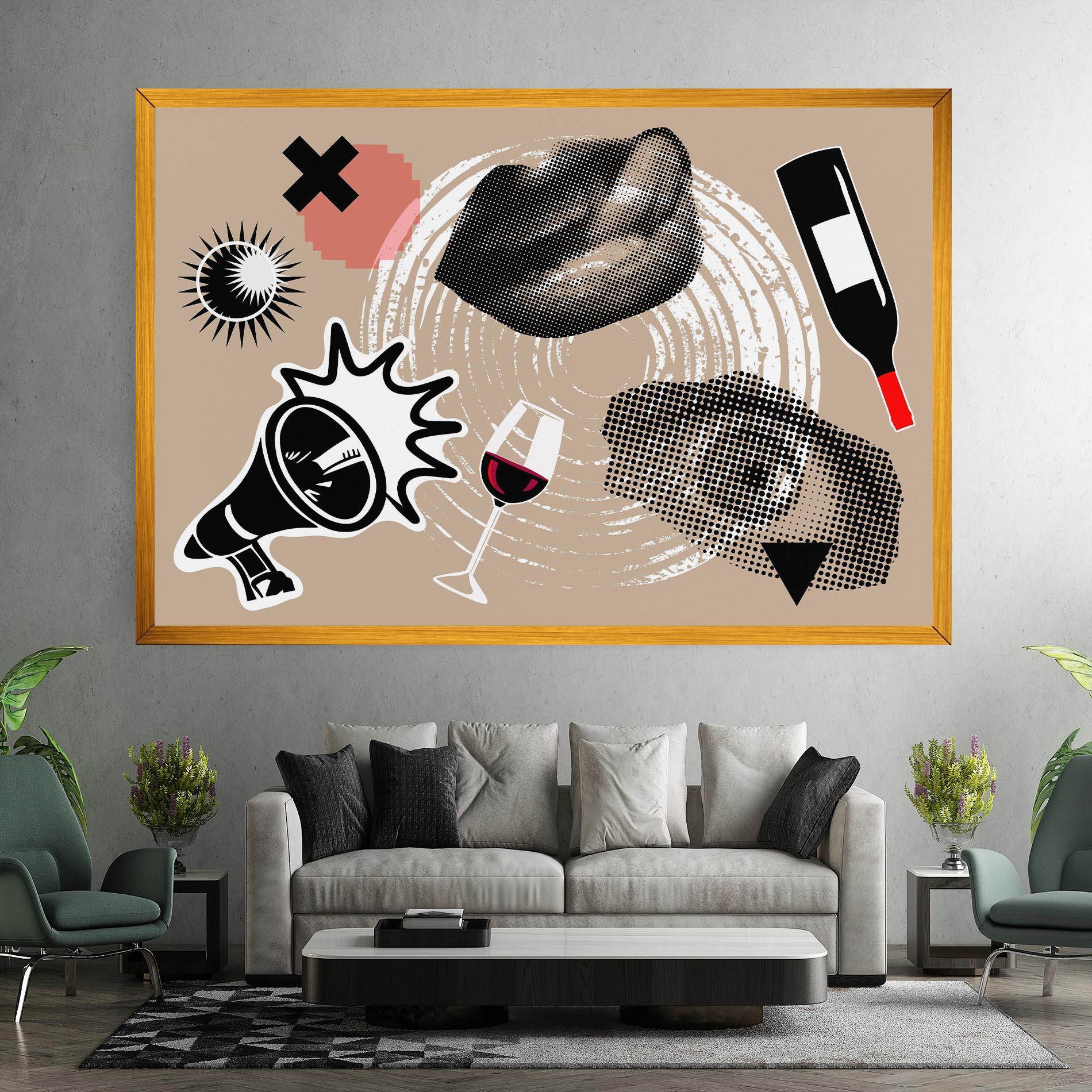 Obraz na Płótnie Lips Mouth Collage mockup 7