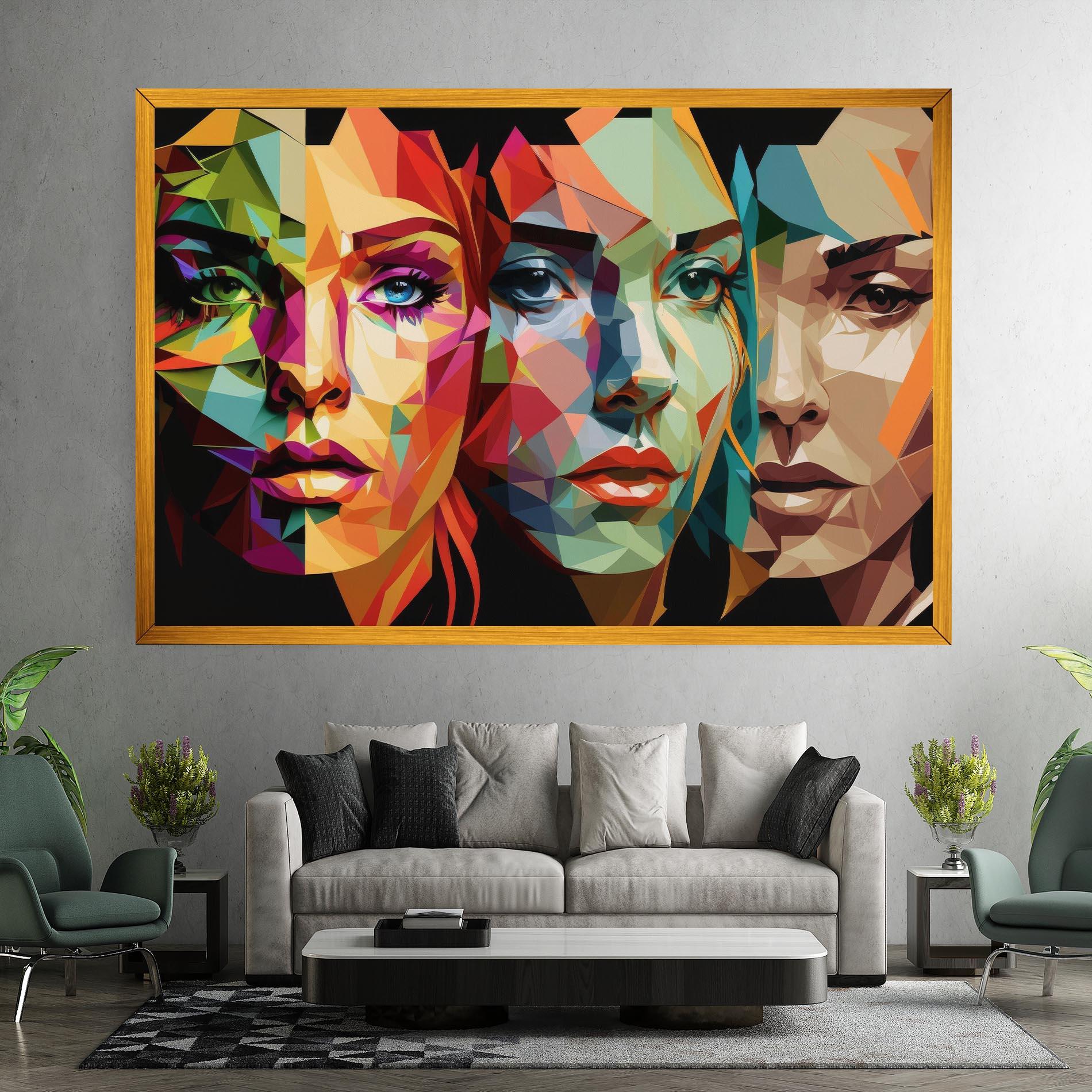 Obraz na Płótnie Women Face Collage mockup 7