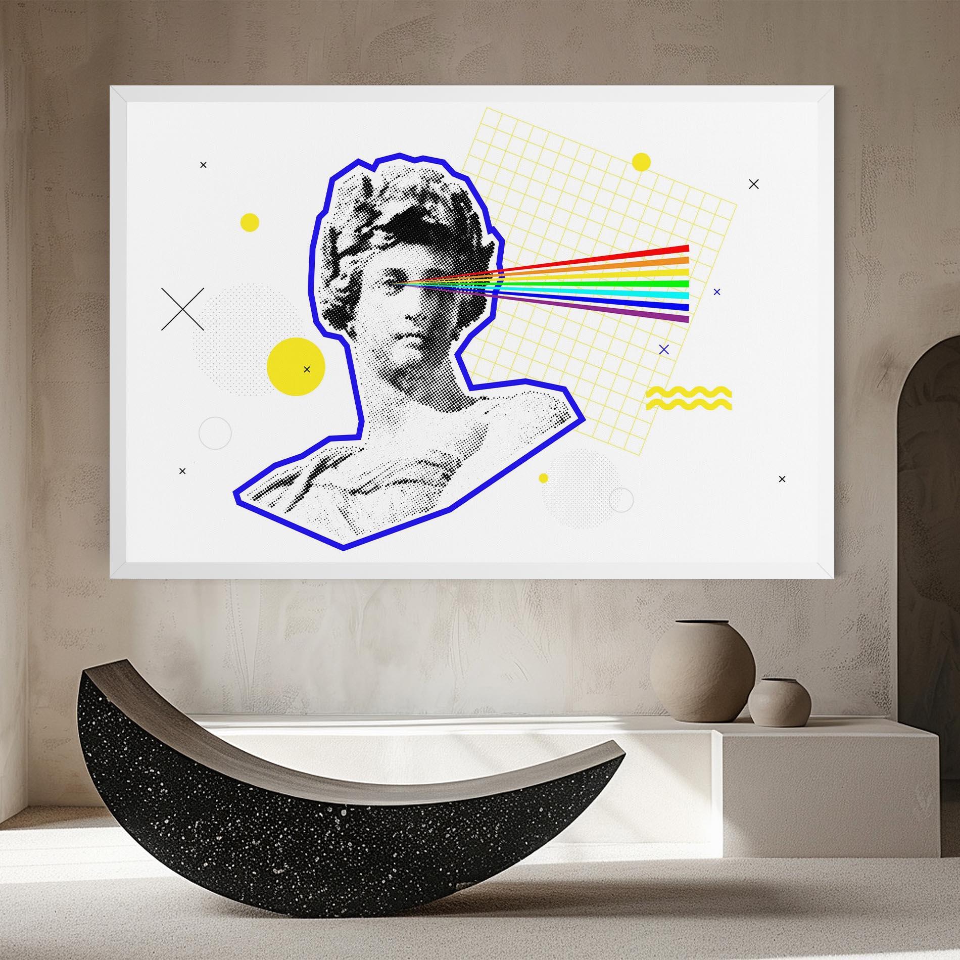 Obraz na Płótnie Rainbow Statue mockup 8