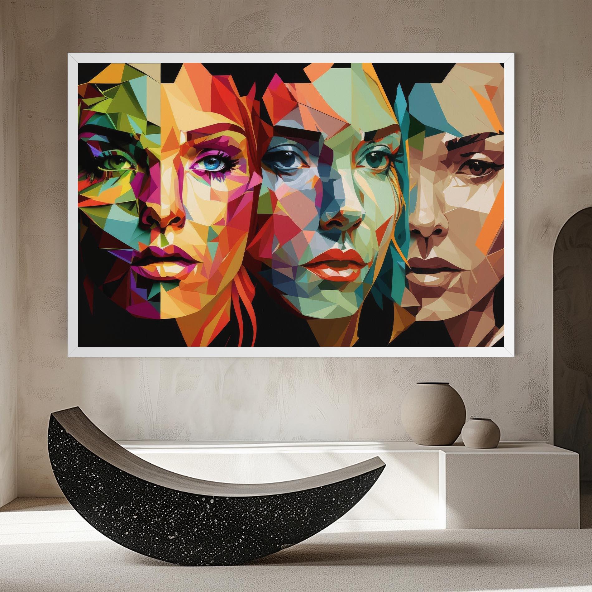 Obraz na Płótnie Women Face Collage mockup 8