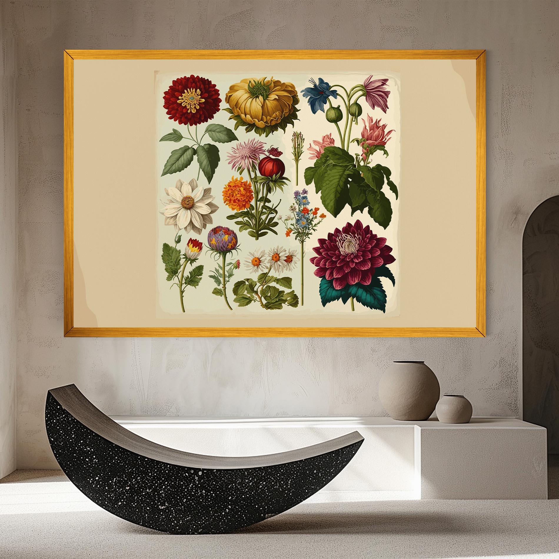 Obraz na Płótnie Vintage Botanical mockup 8