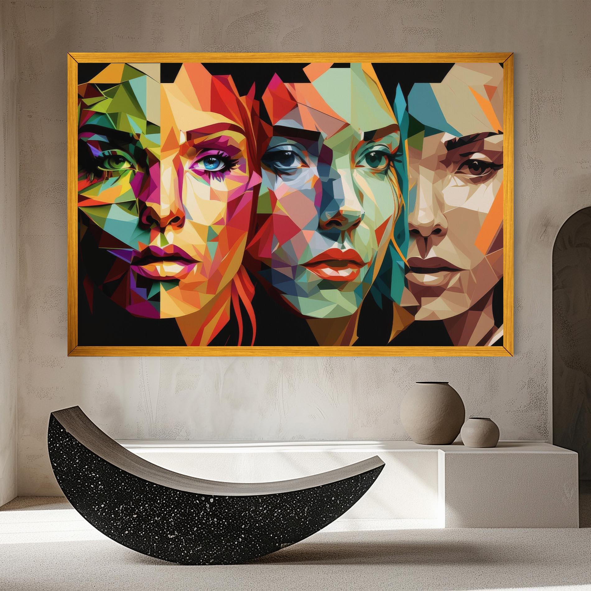 Obraz na Płótnie Women Face Collage mockup 8