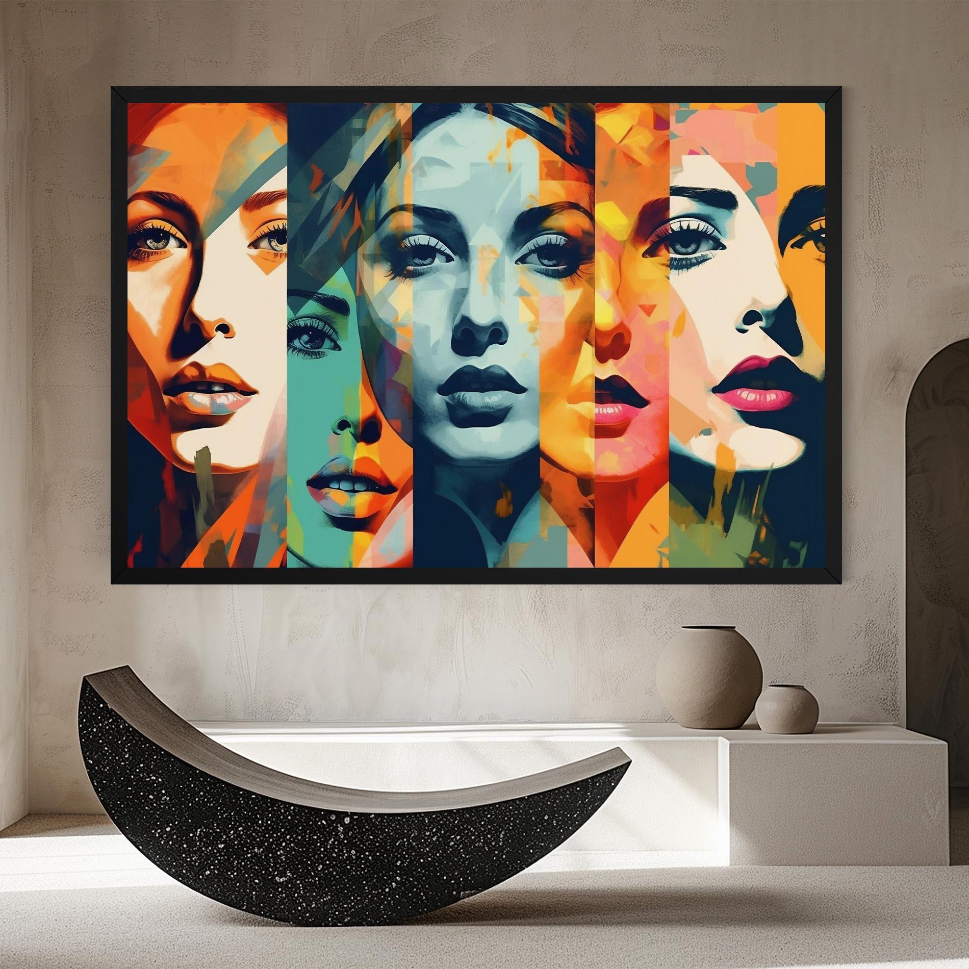 Obraz na Płótnie Abstract Face Collage mockup 8