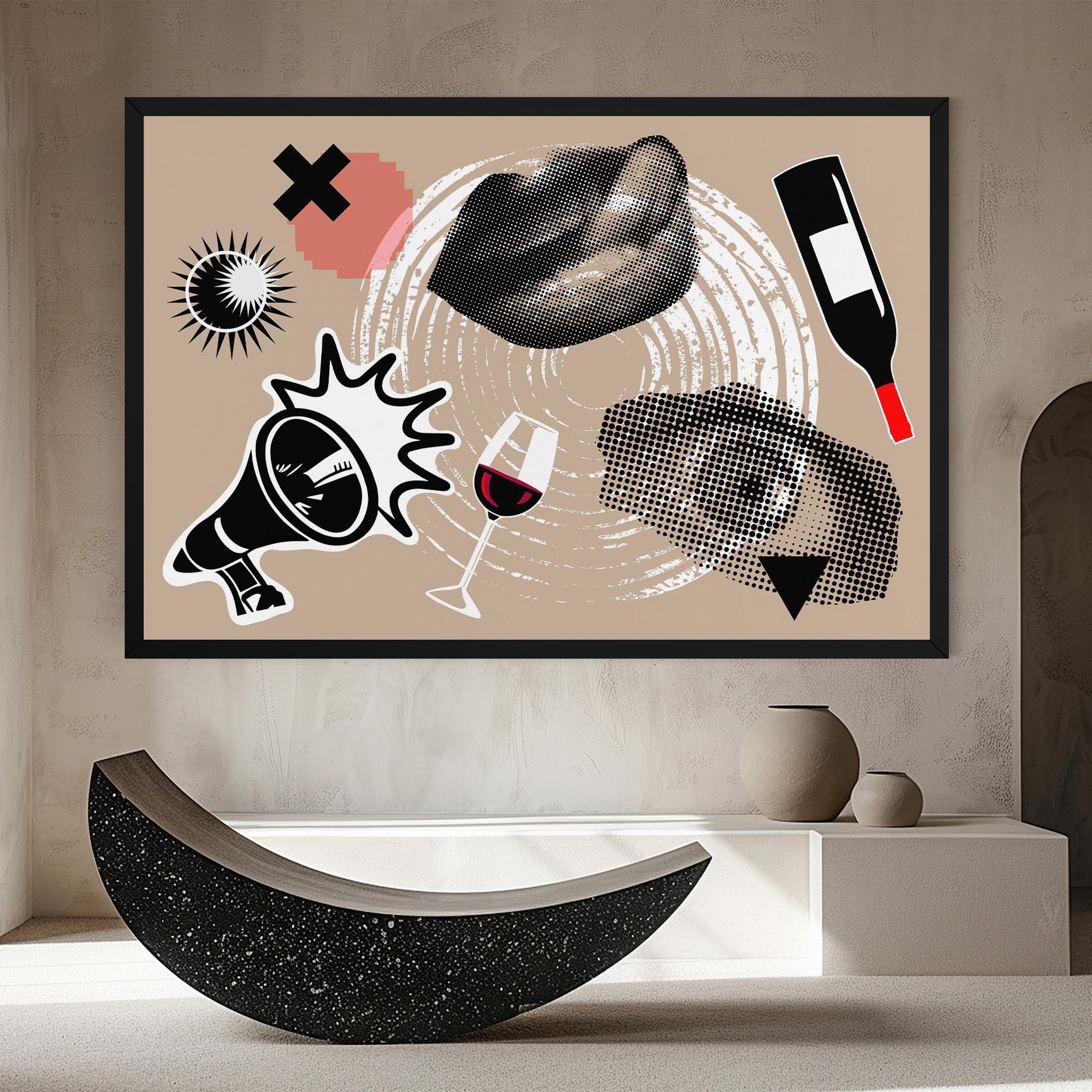 Obraz na Płótnie Lips Mouth Collage mockup 8