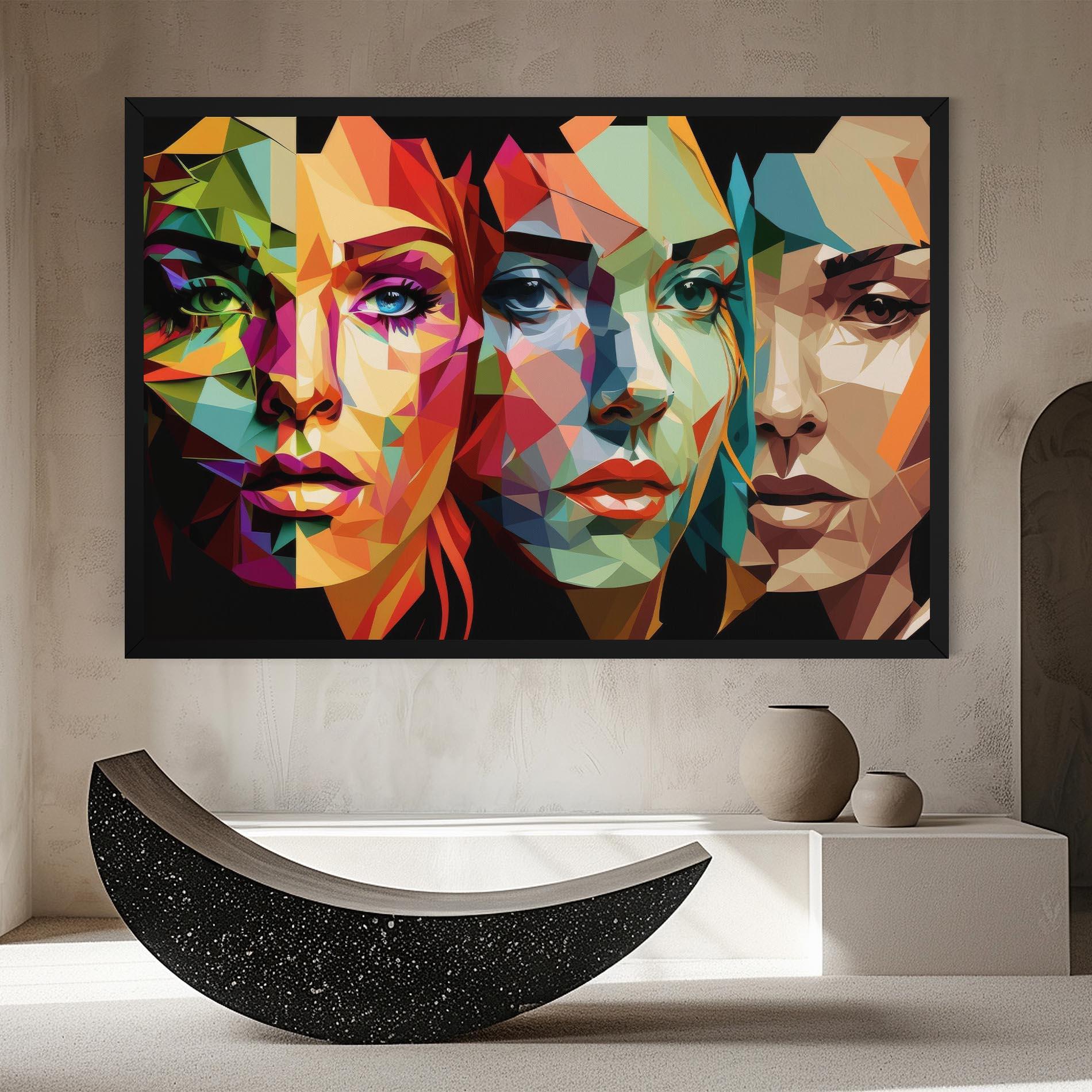 Obraz na Płótnie Women Face Collage mockup 8