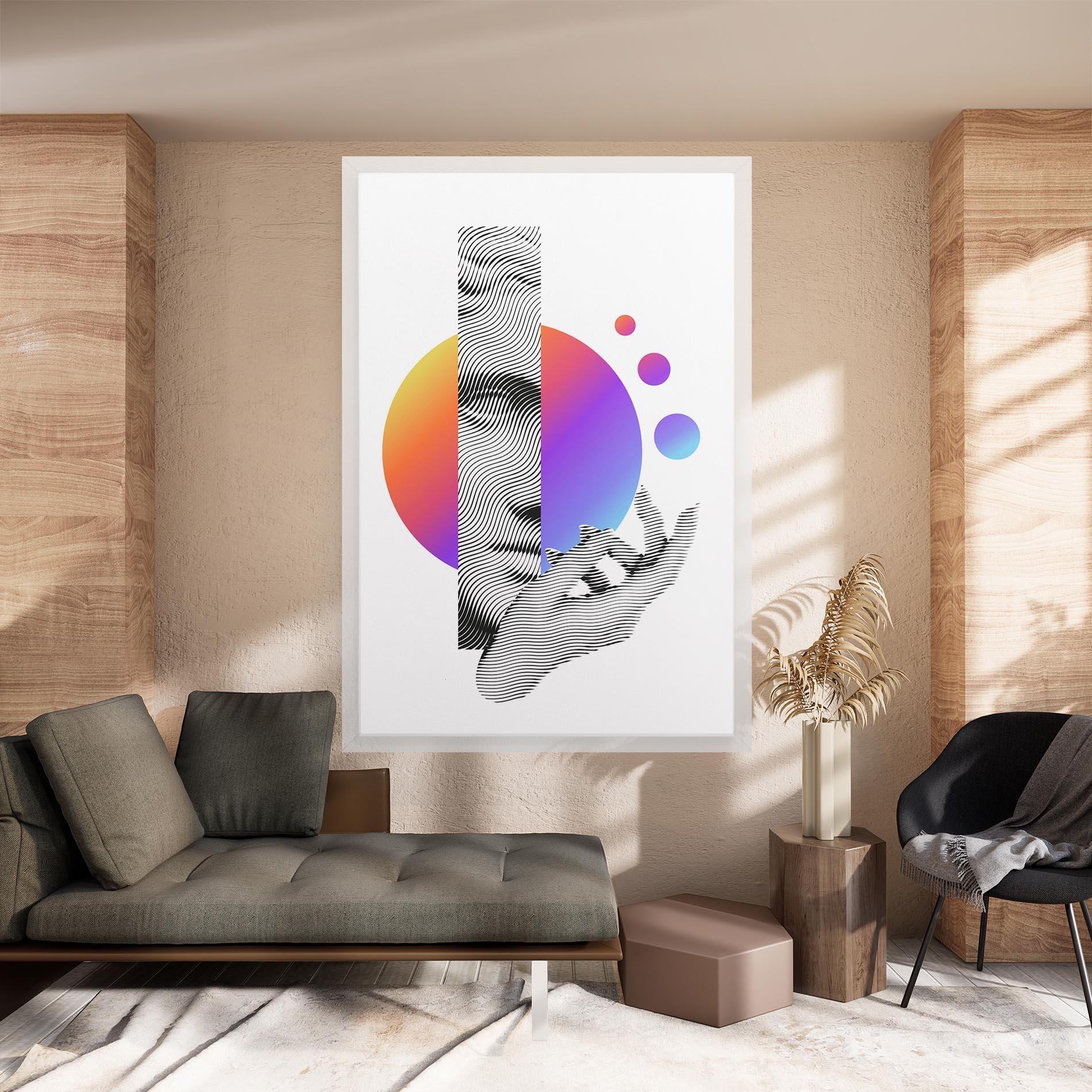 Obraz na Płótnie Orange Light Statue mockup 8