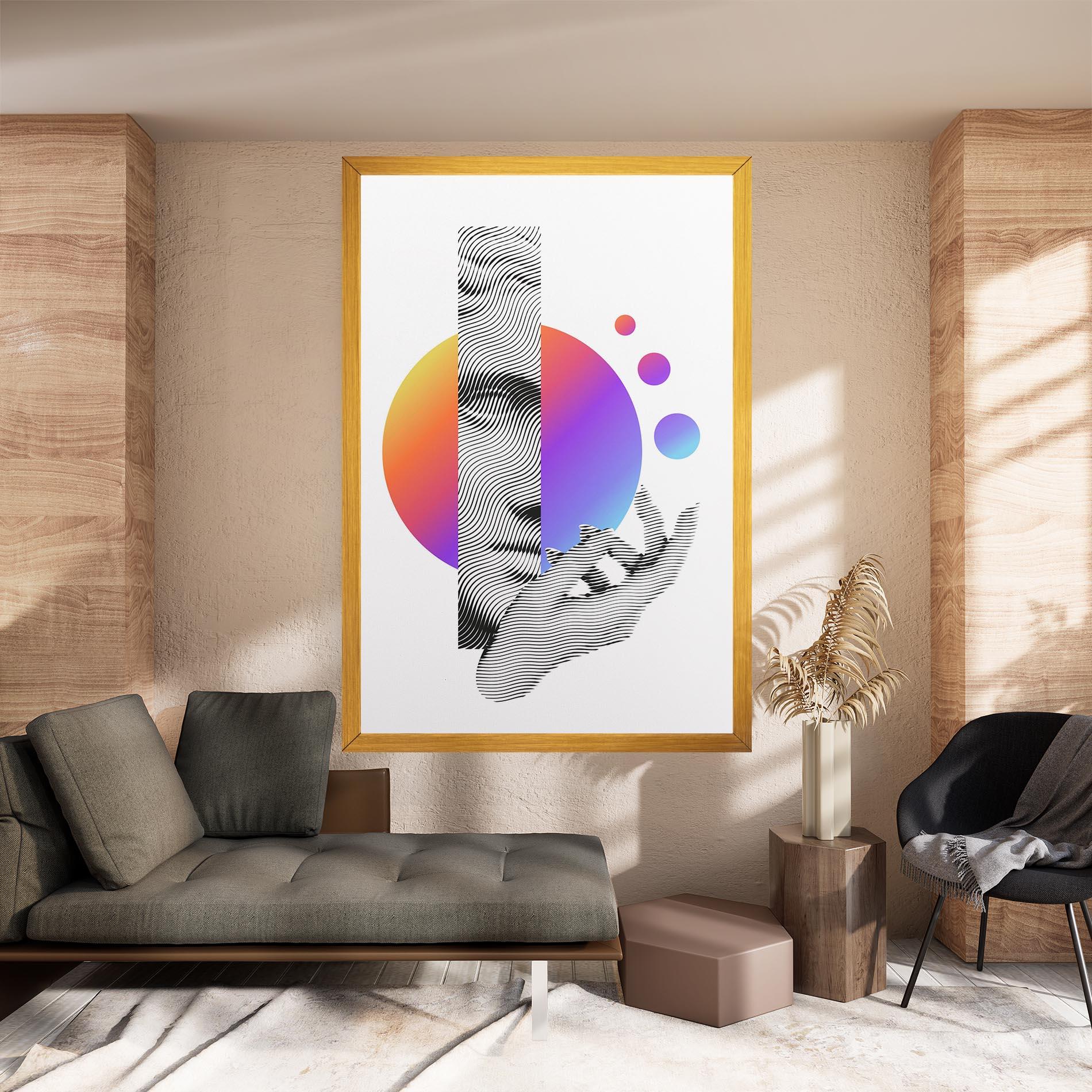 Obraz na Płótnie Orange Light Statue mockup 8