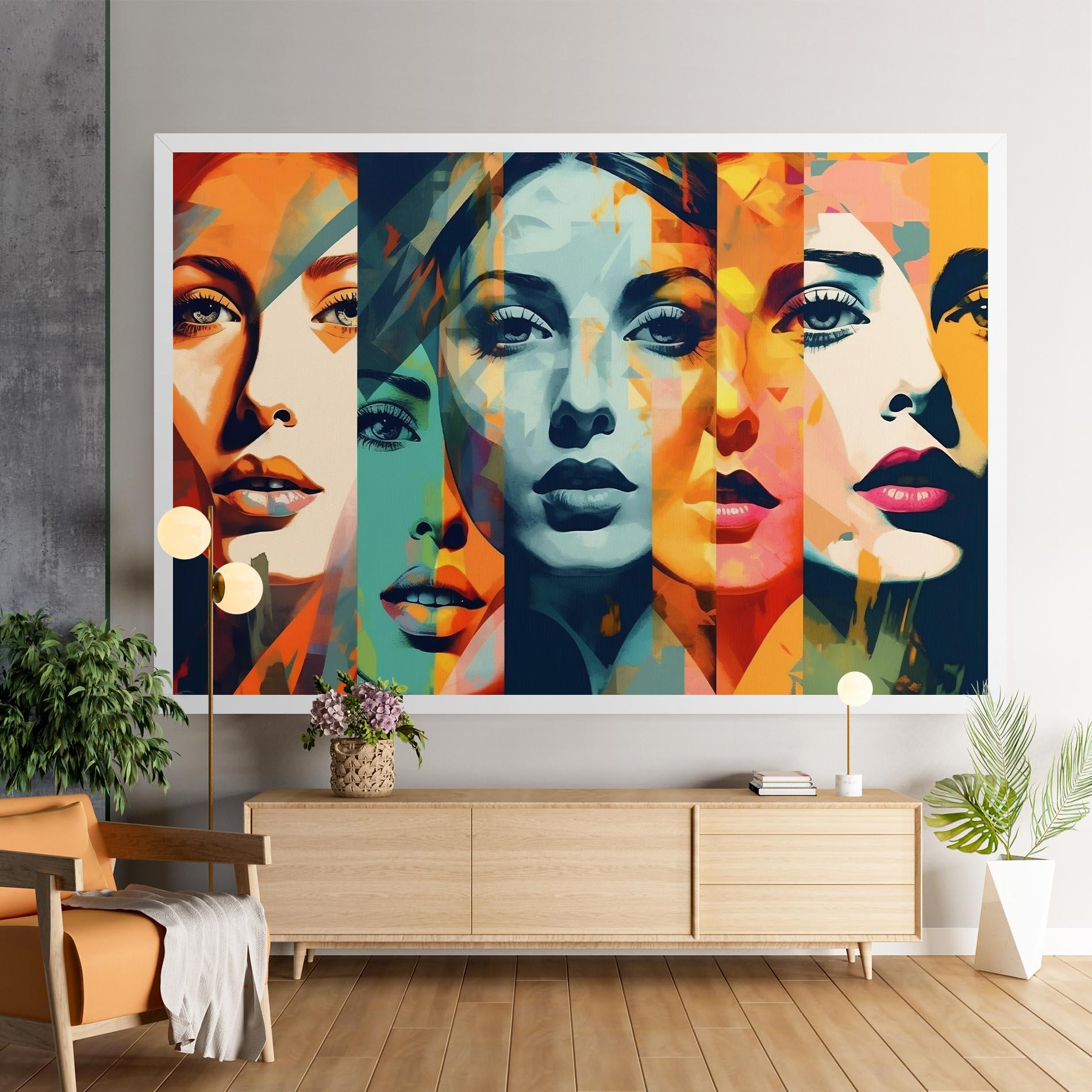 Obraz na Płótnie Abstract Face Collage mockup 9