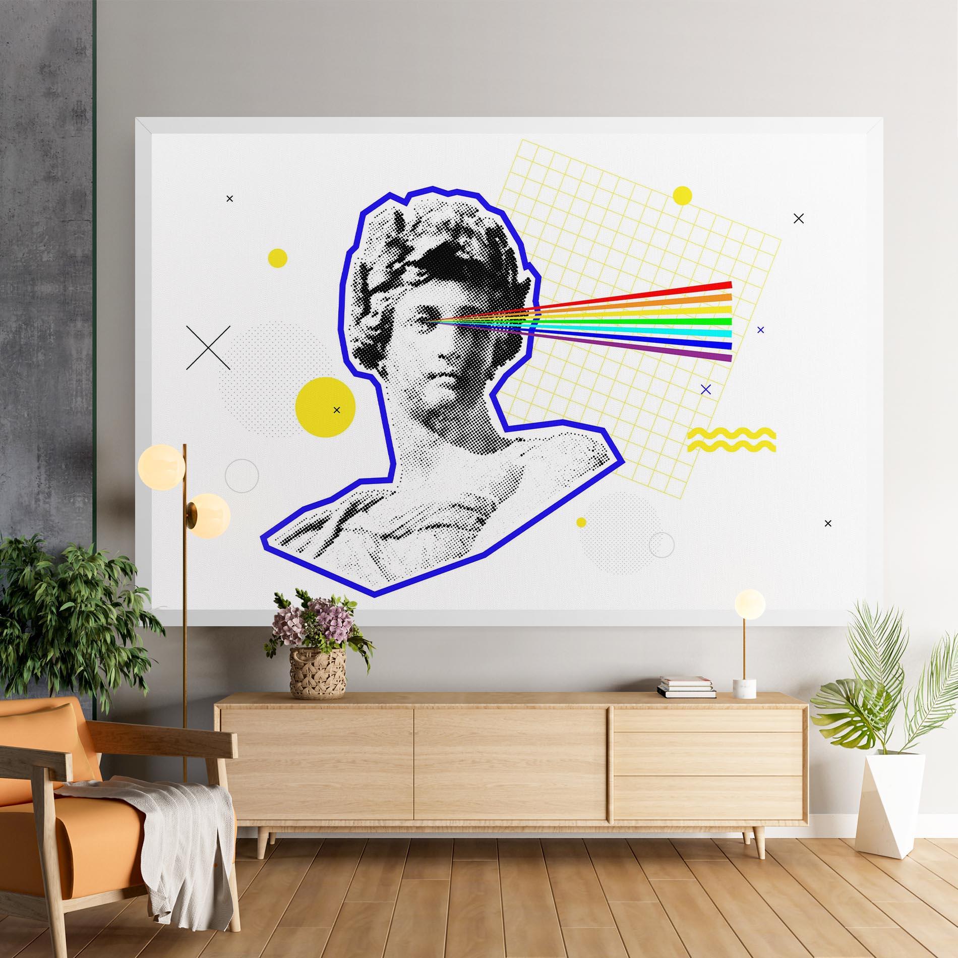 Obraz na Płótnie Rainbow Statue mockup 9